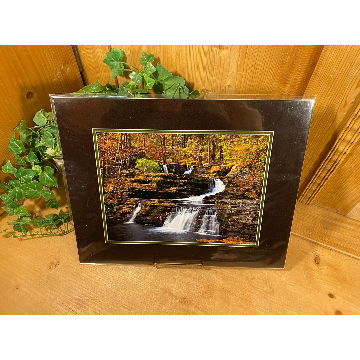 Vintage Waterfall Art Photo by Dan Mohr | Factory Falls | Delaware | Certificate of Authenticity | Matted Fine Art Giclee Print | Farmhouse
