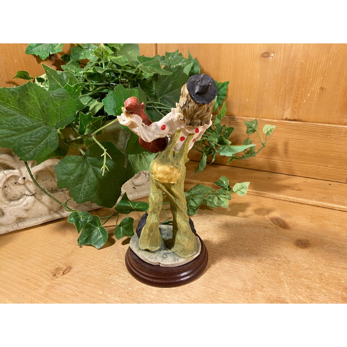 Vintage Ceramic Pucci Clown Figurine | Arnart | 1984 | Hobo Clown Playing A Mandolin | Midcentury Modern Shelf Decor | Circus Collectible