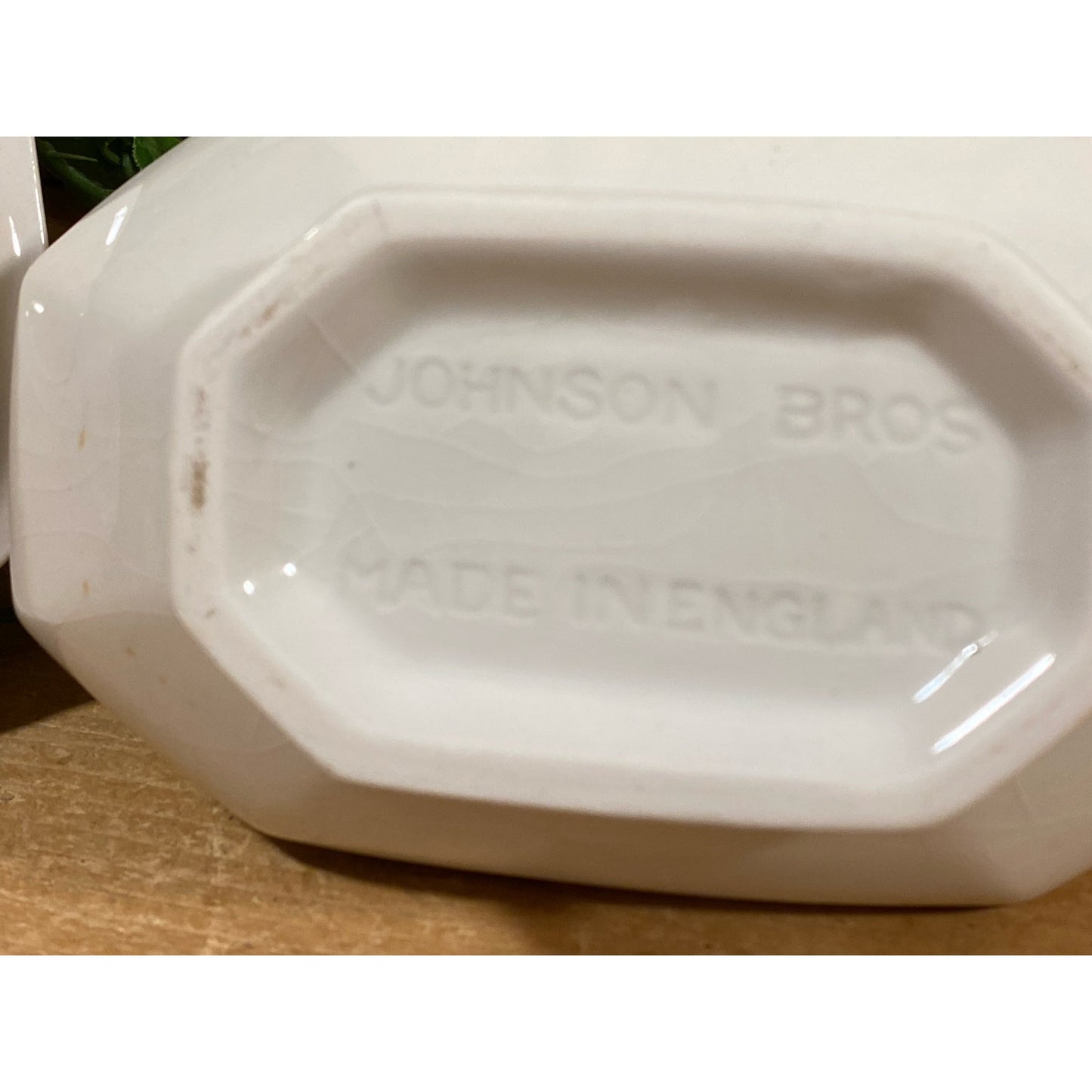 Vintage White Ironstone Gravy Boat + Plate | Johnson Bros. | Made In England | English Ironstone | Farmhouse Table Decor | Stoneware Dish