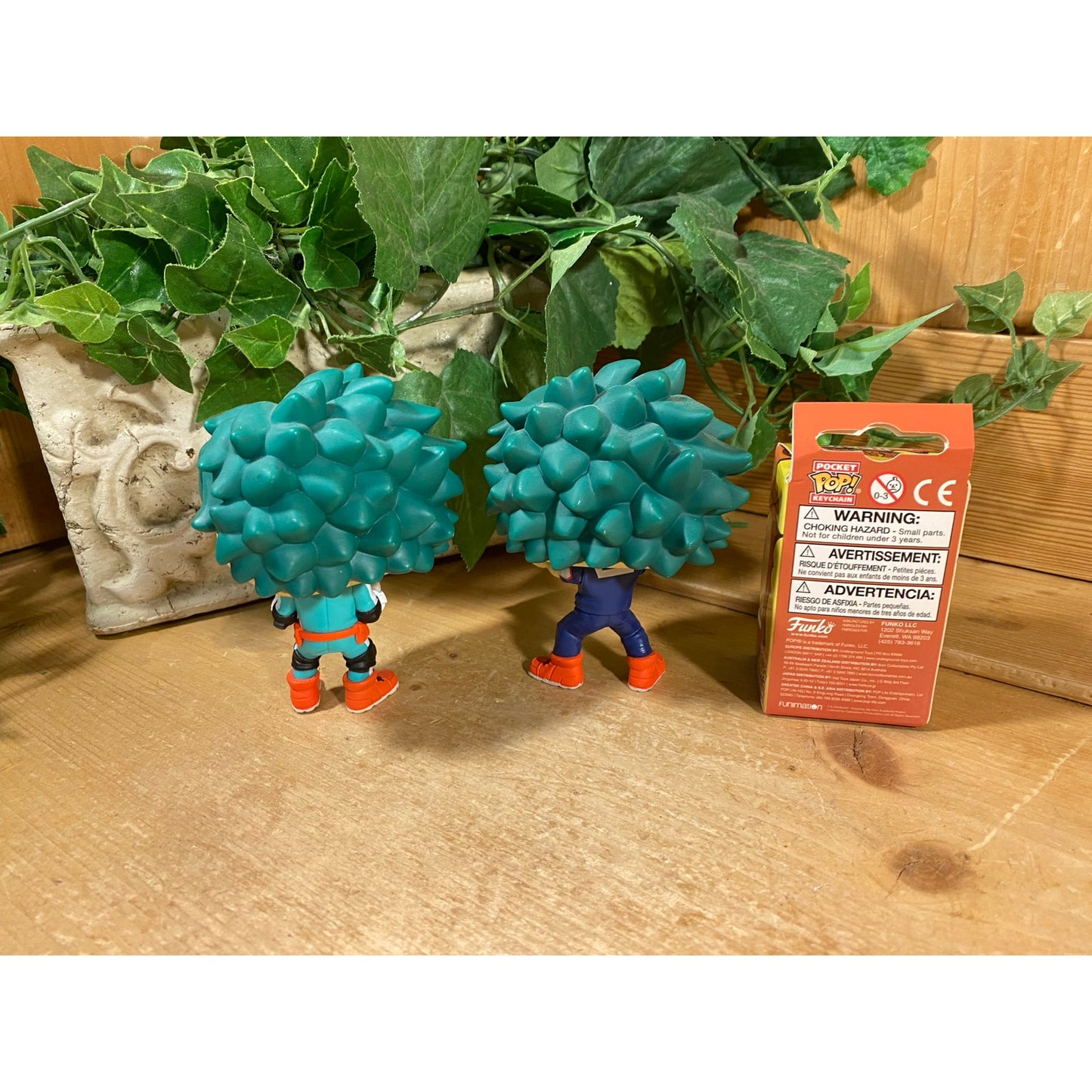 Funko Pop! Deku Vinyl Figures (2) and Keychain - Set of 3 | Izuku Midoriya | Collectible Vinyl Anime Figures | Blue Spiky Hair Dolls