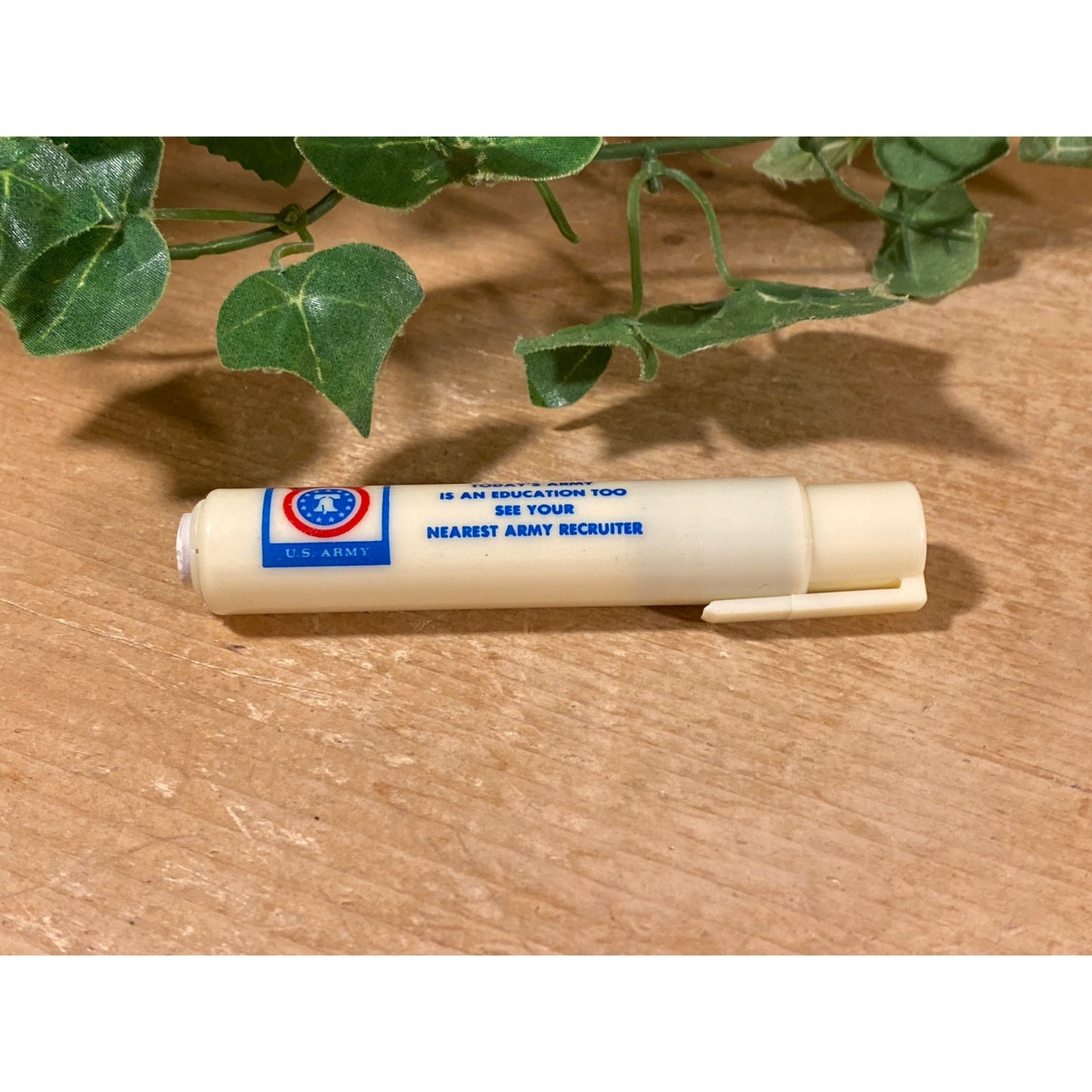 Vintage Army Plastic Chalk Holder | Army Recruiting Gift | Army Slogan "Be All That You Can Be" | Retro Chalk Holder | Military Collectible