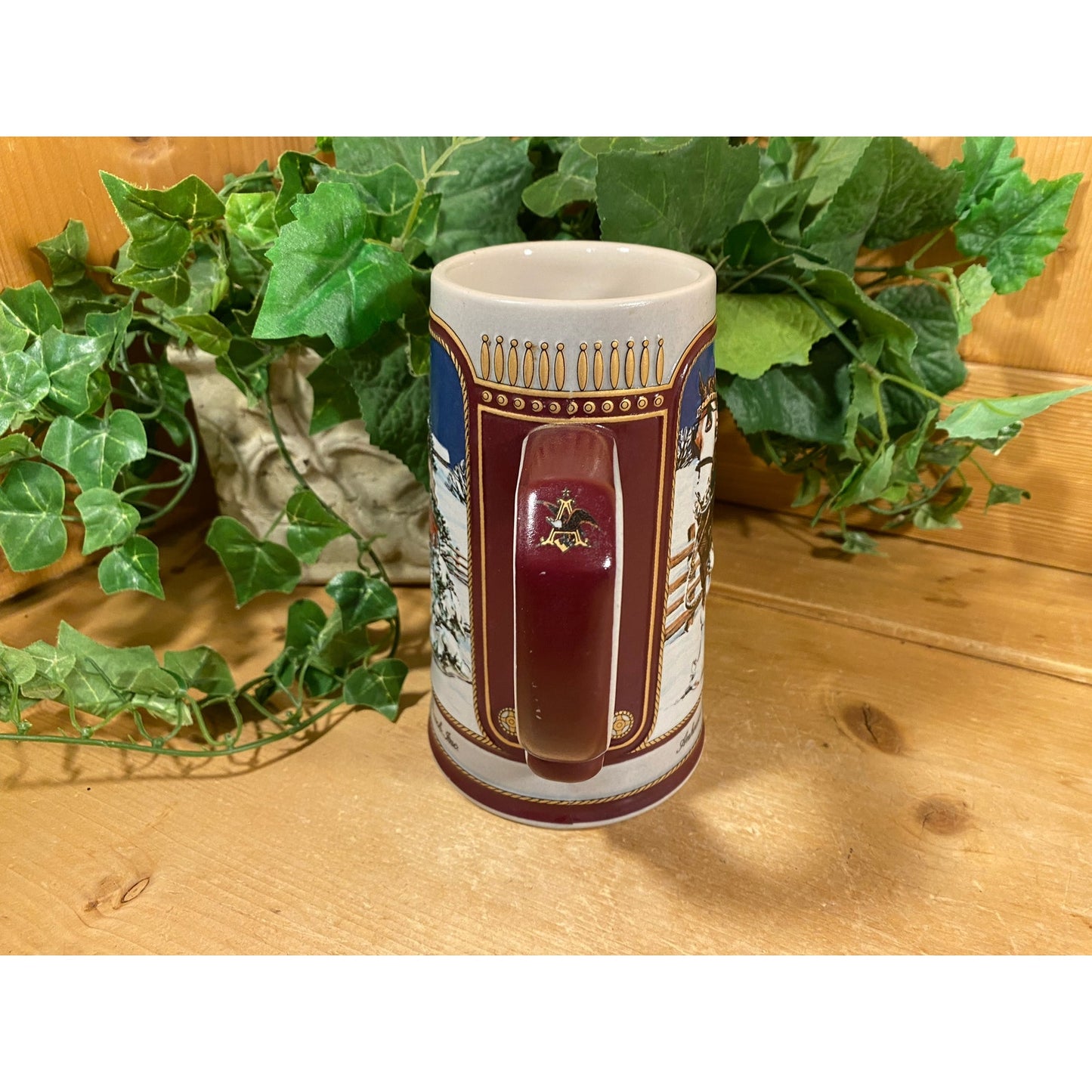 Vintage Ceramic Budweiser Stein | 1989 | Budweiser Clydesdale Horses | Strength, Power, Beauty | Ceramarte Beer Stein | Retro Barware