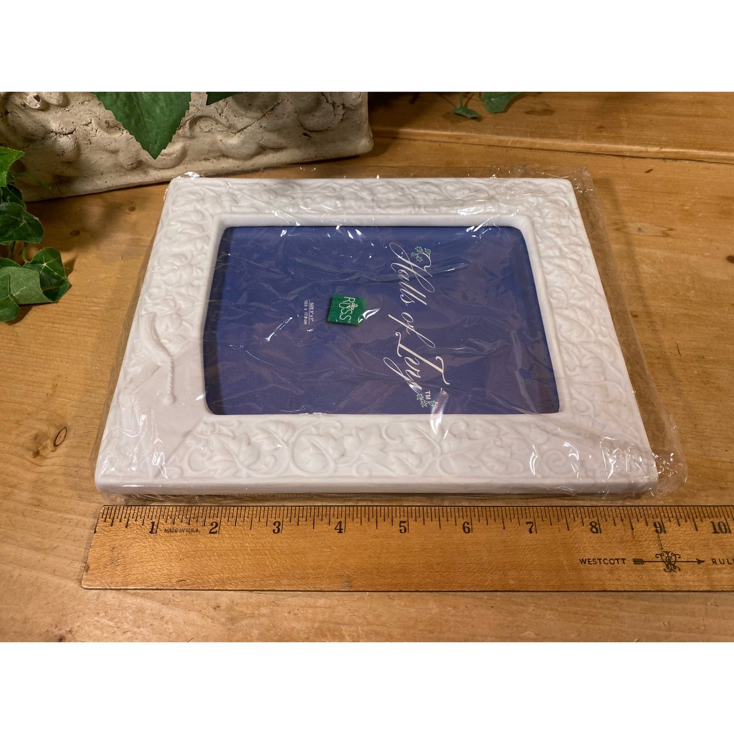 Vintage Textured White Photo Frame - New In Box | 5x7 | Russ - Halls of Ivy | New Old Stock | Wedding Gift | Graduation Gift | Christmas Gift