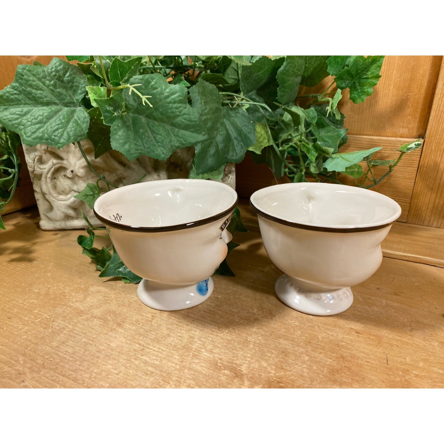 Vintage Baileys Irish Cream Winking Cups - Set of 2 | Winking Man Mug | Winking Lady Mug | Limited Edition 1996 | Yum | Baileys Face Teacups