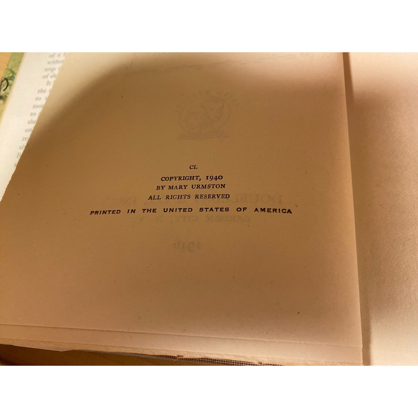 Vintage Book: Forty Faces | 1940 | Mary Urmston | Doubleday & Co. | Vintage Hardcover Book