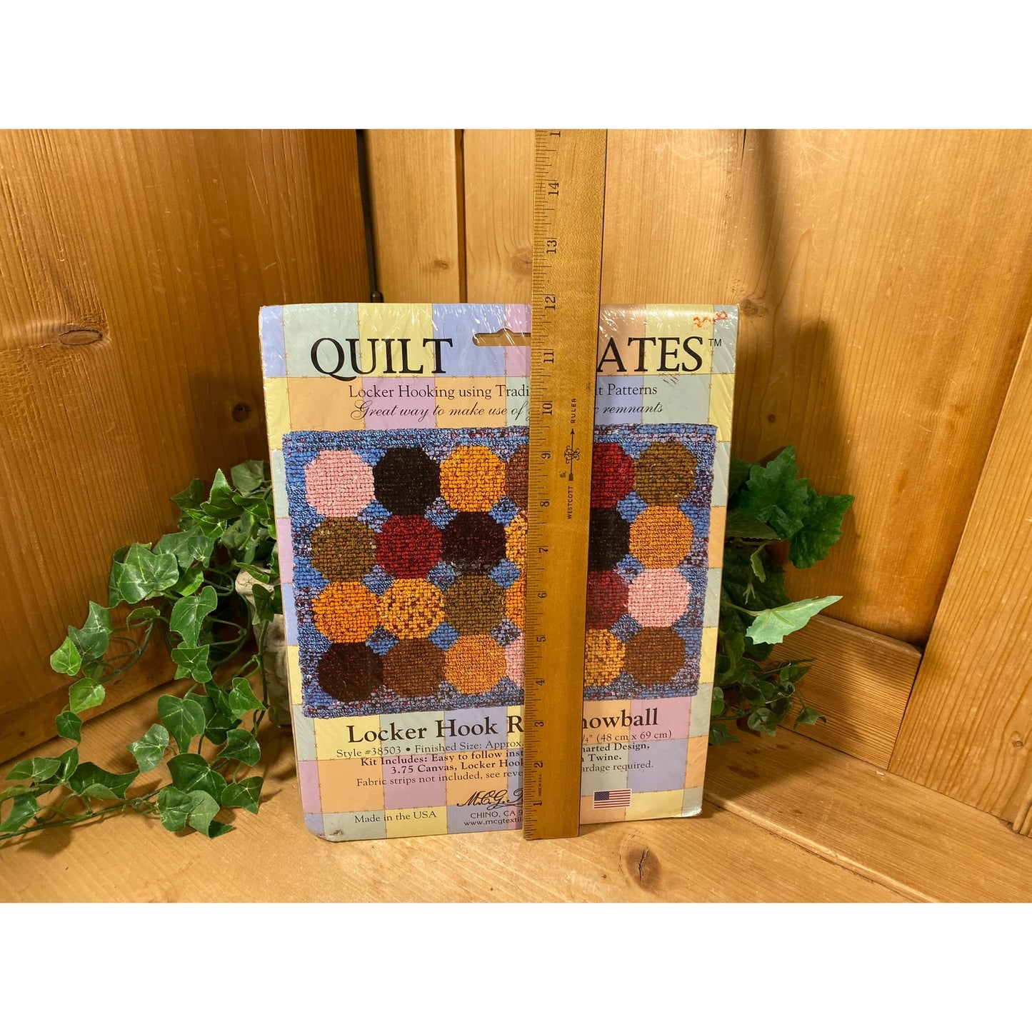 Vintage Locker Hook Rug Kit - Complete, In Package | Snowball Rug | Quilt Mates | Vintage Latch Hook Kit with Supplies | Retro Craft Kit