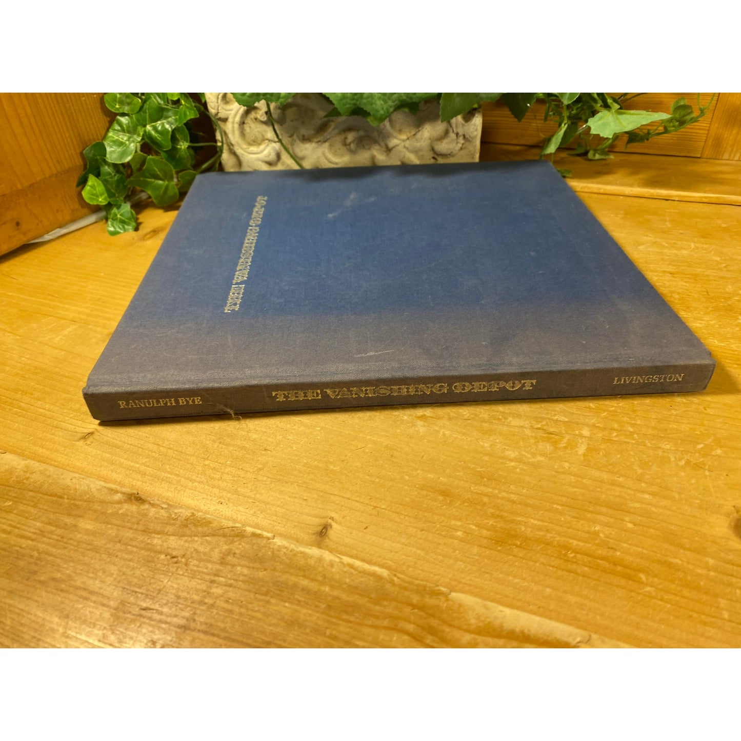 Vintage Art Book: The Vanishing Depot | 1973 | Written and Illustrated by Ranulph Bye | Paintings of Old Train Depots | Blue Hardcover