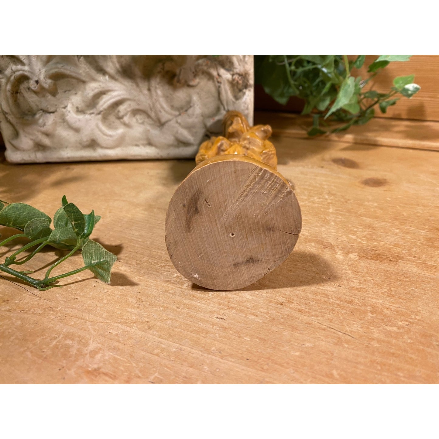 Vintage Carved Wood Shepherd with Lamb Figurine | Religious Decor | Good Shepherd Wooden Figurine | Christian | Farmhouse Shelf Decor | Lamb