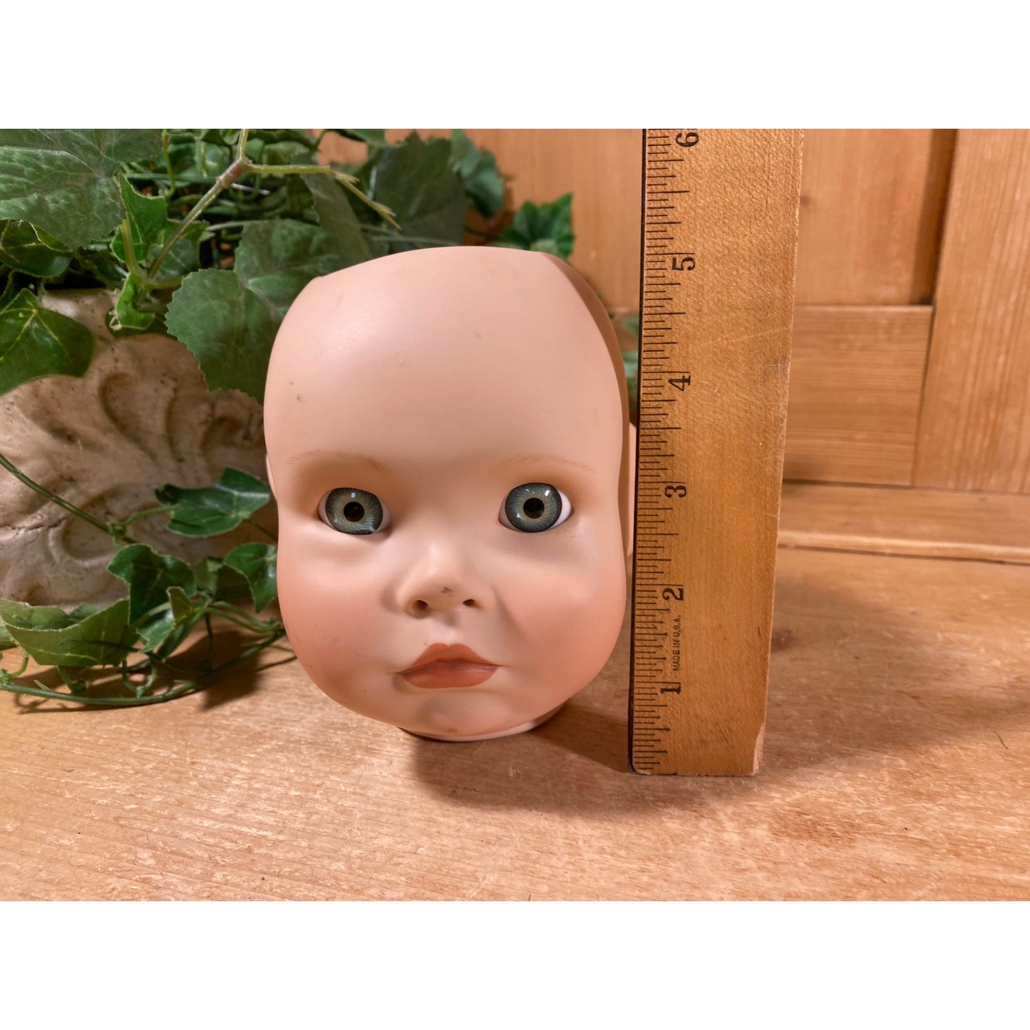 Vintage Porcelain Doll Head with Blue Eyes | Brook | Jones Mold Co. | Dorene Van Ausdal | 1990 | Doll Artist | Doll Making Supplies | Dolls