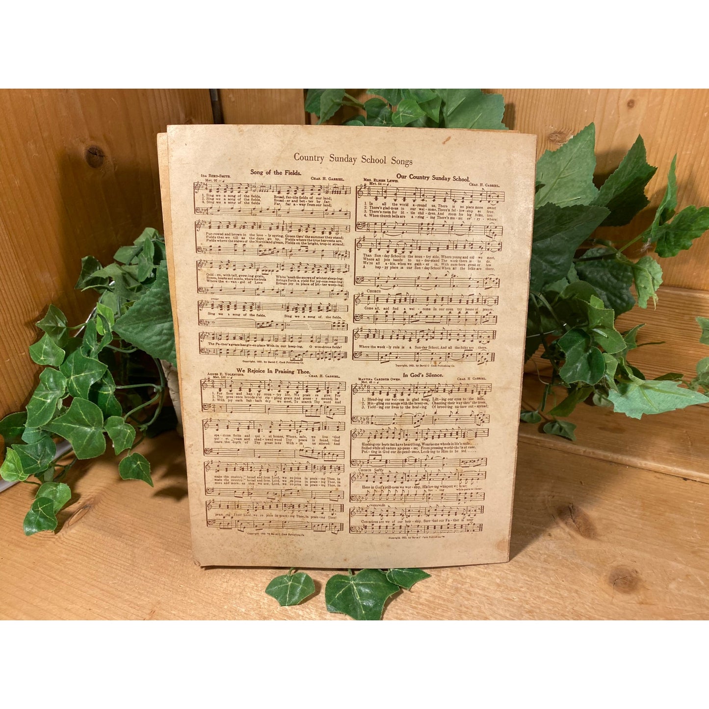 Antique Sunday School Paper Bulletin | October 1925 | The Master Country Sunday School Quarterly | Sunday School Papers | Vintage Ephemera