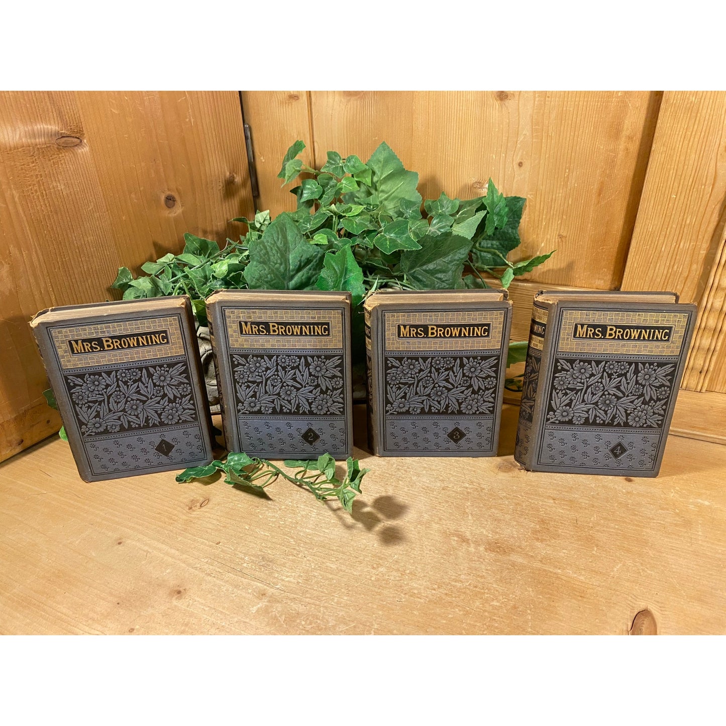 Vintage Poetry Book Collection | Mrs. Browning - Poetical Works of Elizabeth Barrett Browning | Volumes 1-4 | Classic Poetry Books | Poems