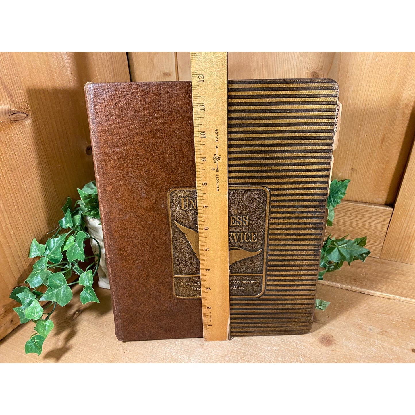 Vintage Three-Ring Binder: United Business & Investment Reports | Handwritten Notes | Vintage Book