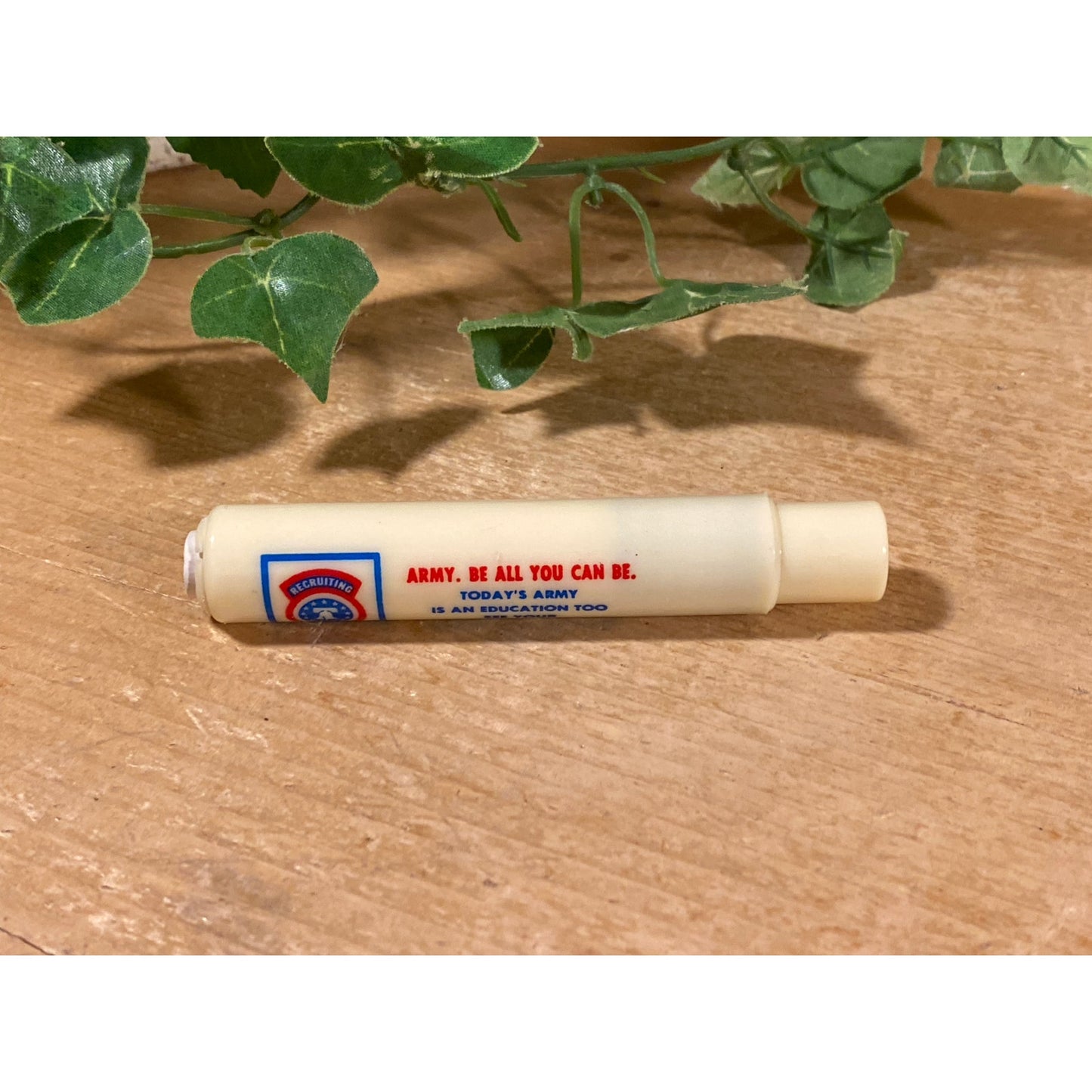 Vintage Army Plastic Chalk Holder | Army Recruiting Gift | Army Slogan "Be All That You Can Be" | Retro Chalk Holder | Military Collectible