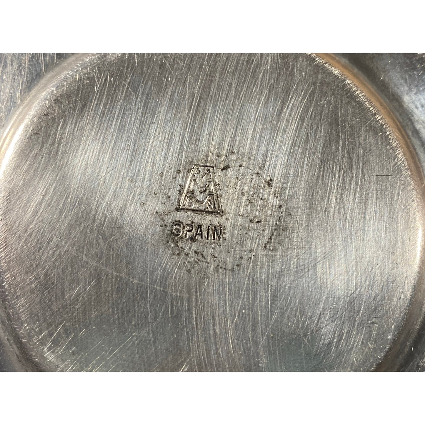 Vintage Aluminum Warming Pan 3 pc. Set | Fondue, Sauce, Milk | Spain | Pot, Base, Ladle | Aluminum + Black Bakelite | Midcentury Modern