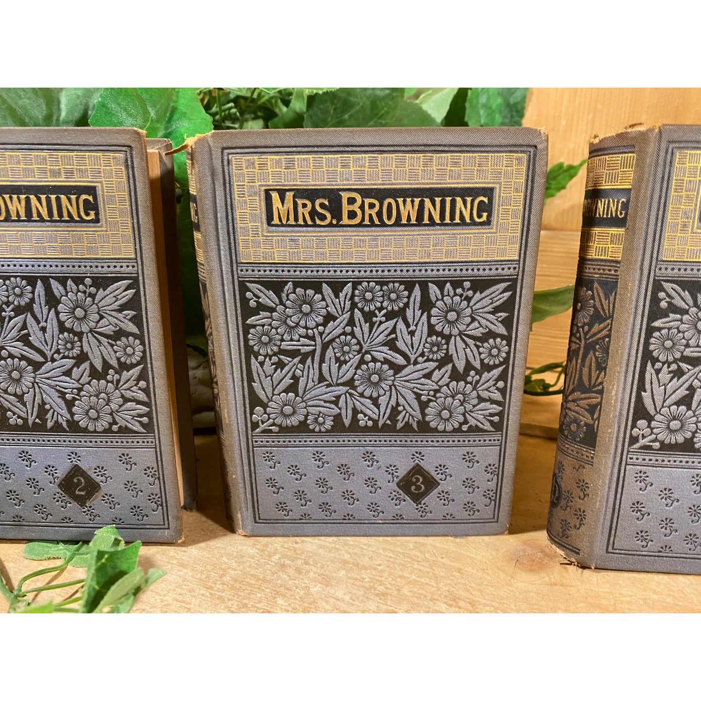 Vintage Poetry Book Collection | Mrs. Browning - Poetical Works of Elizabeth Barrett Browning | Volumes 1-4 | Classic Poetry Books | Poems
