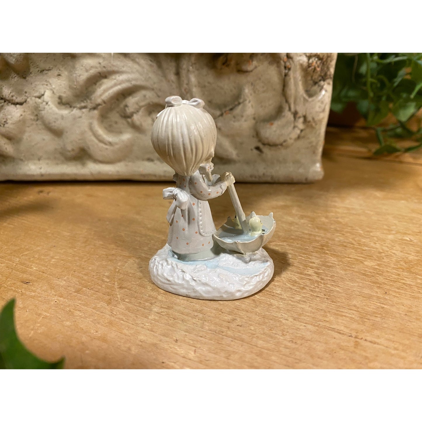 Vintage Precious Moments Figurine | Girl with Ducks In Umbrella | 1992 | 617458 | Retro Decor | Collectible Figurine | Spring Decor | Easter