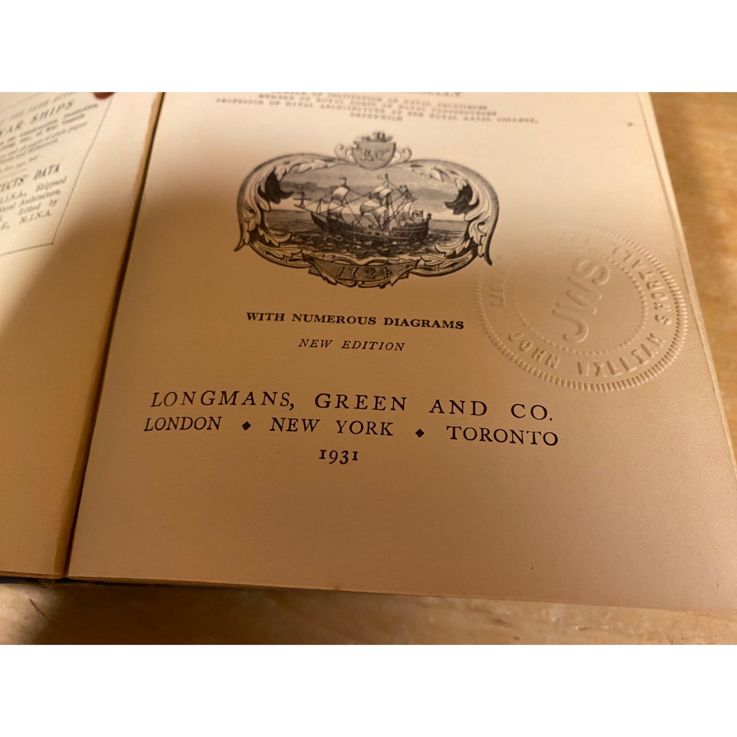 Vintage Book: Theoretical Naval Architecture | Edward L. Attwood | US Navy Textbook | 1930 | Ship Building | Hardcover | Academia | Nautical