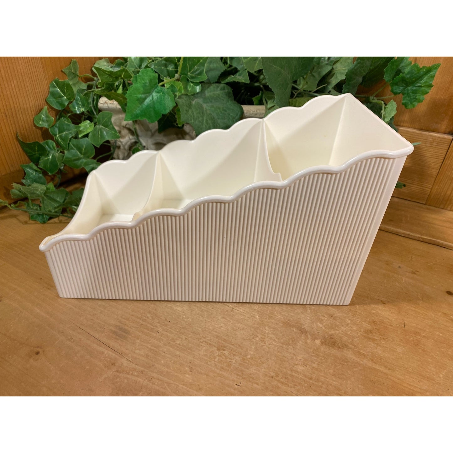 Vintage White Tupperware 3-Tier Spice Holder | Plastic Spice Organizer Shelf | Midcentury Modern | 1970s Kitchen | Tupperware Spice Rack