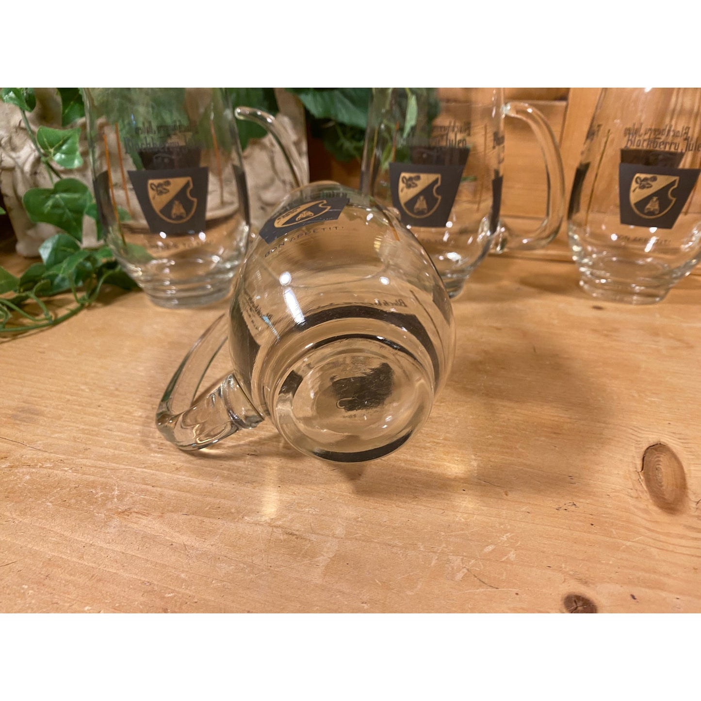 Vintage Glass Blackberry Julep Glasses - Set of 4 | Mixing Glasses | Vintage Southern Kitchen | Academia Barware | Cocktails Glasses Set
