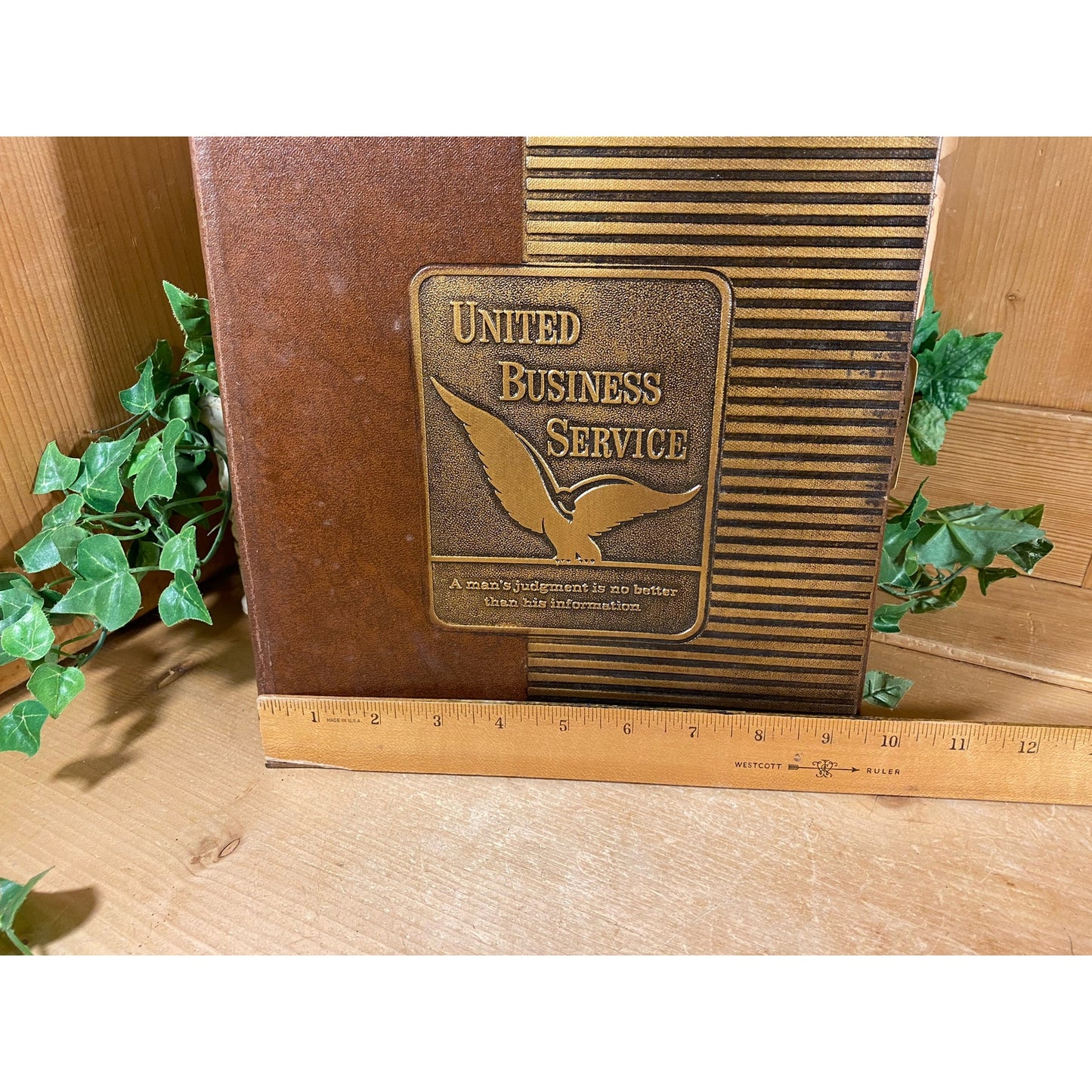 Vintage Three-Ring Binder: United Business & Investment Reports | Handwritten Notes | Vintage Book
