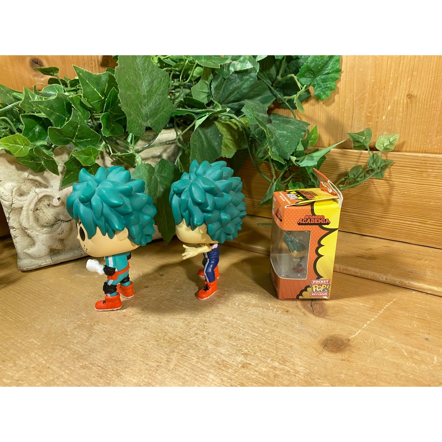Funko Pop! Deku Vinyl Figures (2) and Keychain - Set of 3 | Izuku Midoriya | Collectible Vinyl Anime Figures | Blue Spiky Hair Dolls