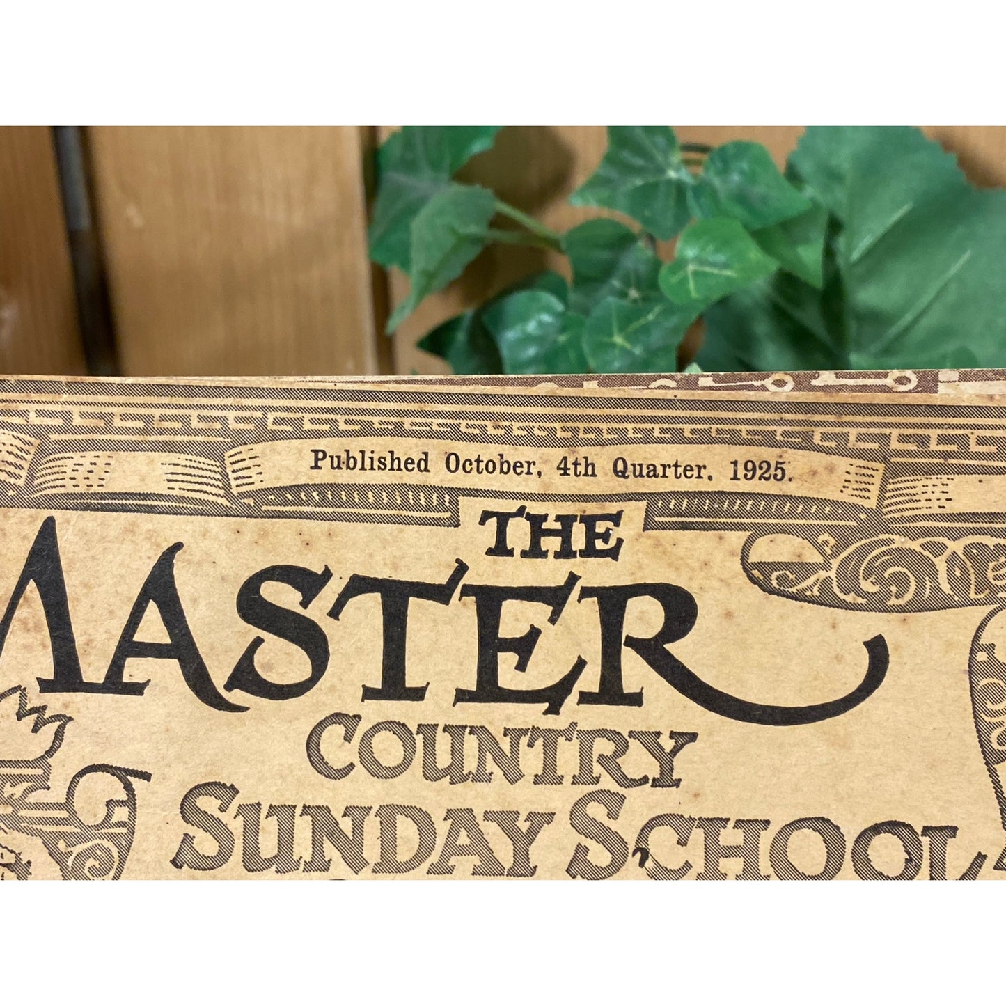 Antique Sunday School Paper Bulletin | October 1925 | The Master Country Sunday School Quarterly | Sunday School Papers | Vintage Ephemera