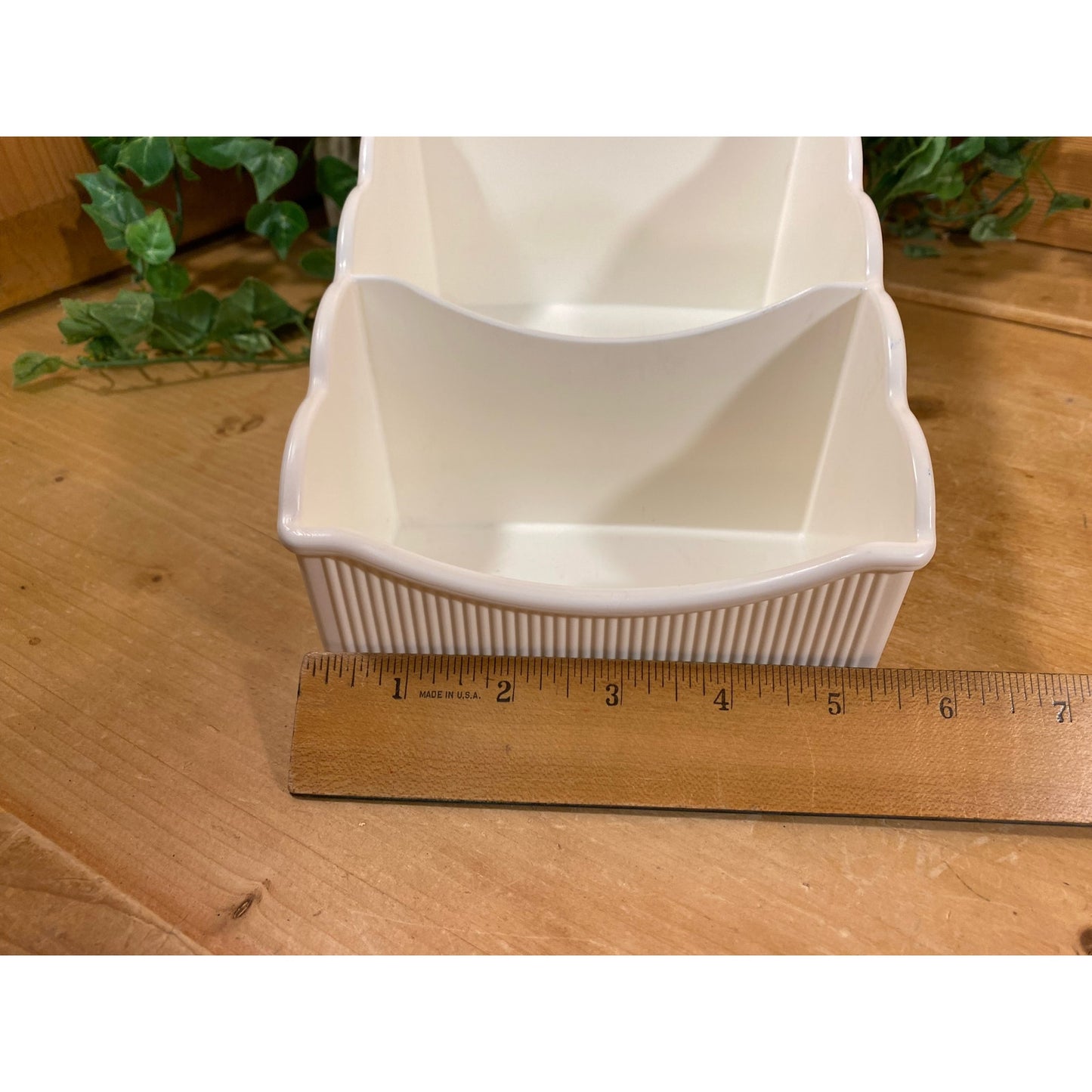 Vintage White Tupperware 3-Tier Spice Holder | Plastic Spice Organizer Shelf | Midcentury Modern | 1970s Kitchen | Tupperware Spice Rack