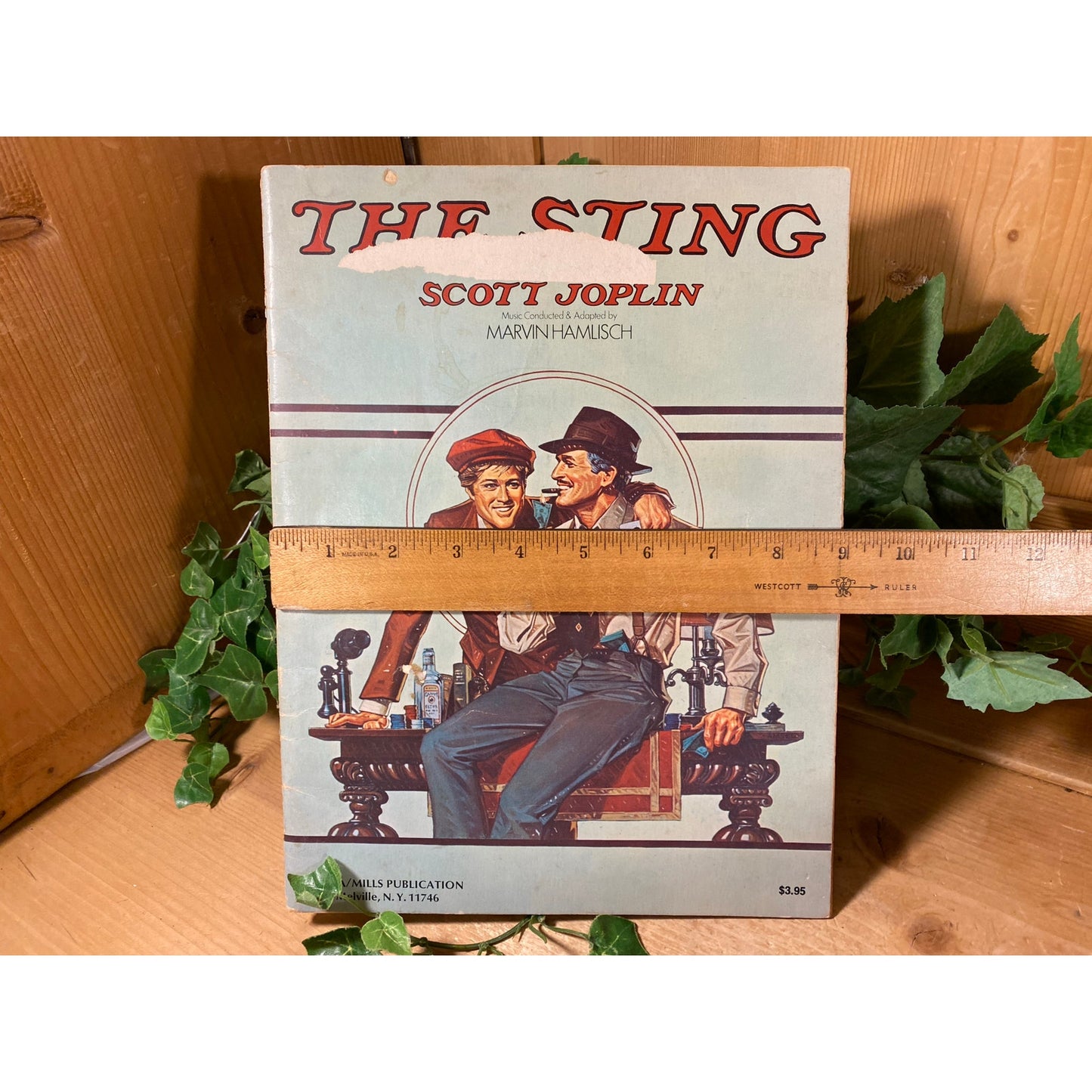 Vintage "The Sting" Movie Soundtrack Music Book | Scott Joplin | Ragtime Music | Classic Movie Memorabilia | Paul Newman, Robert Redford