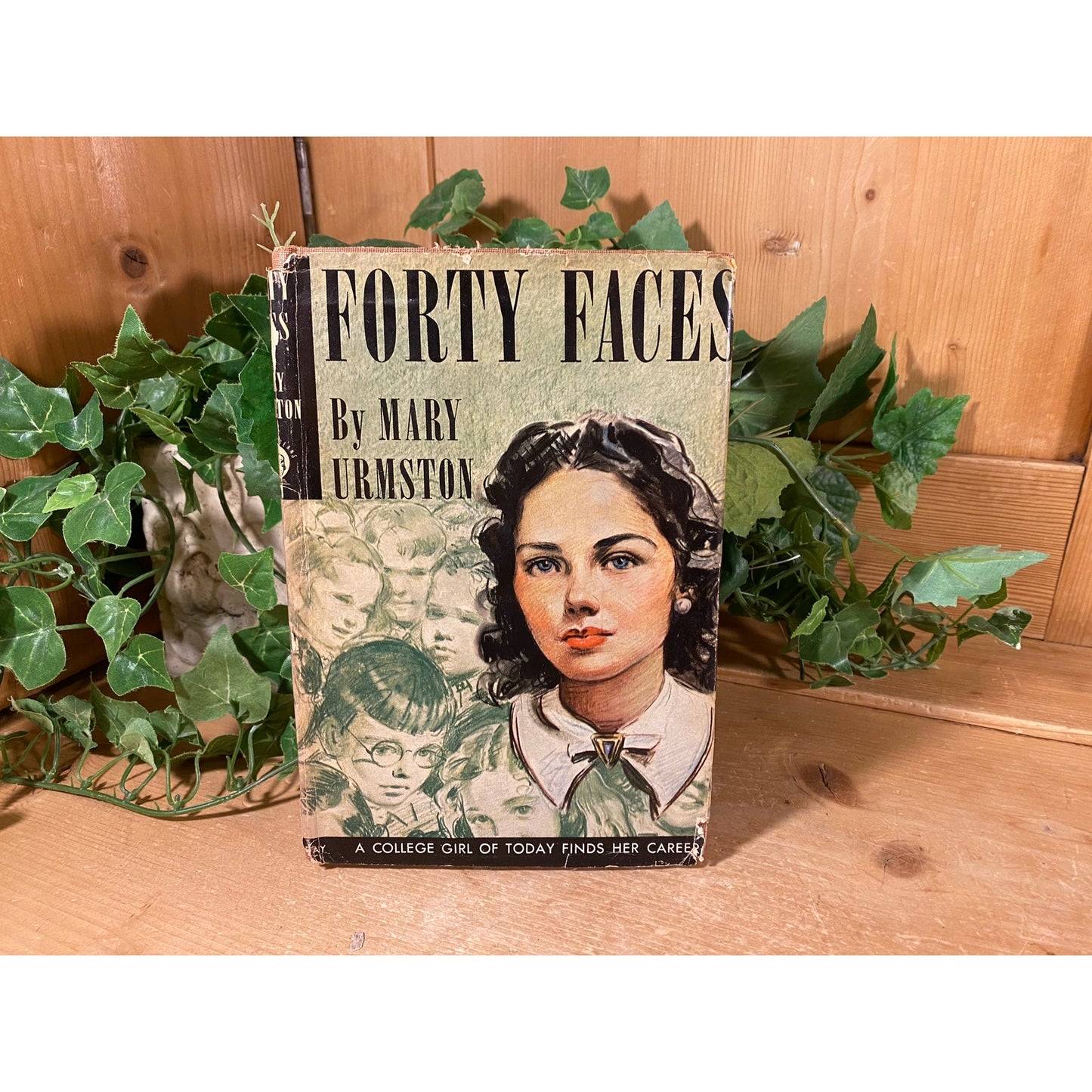 Vintage Book: Forty Faces | 1940 | Mary Urmston | Doubleday & Co. | Vintage Hardcover Book