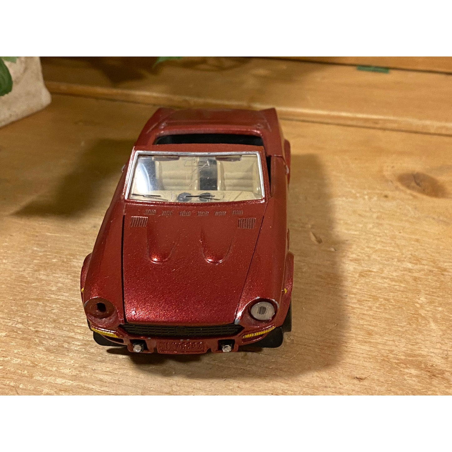 Vintage Die-Cast Model Maroon Fiat 124 Convertible | 0137 | Burago | Abarth | Rally | 1:24 Scale Model Car | Miniature Car | Made In Italy