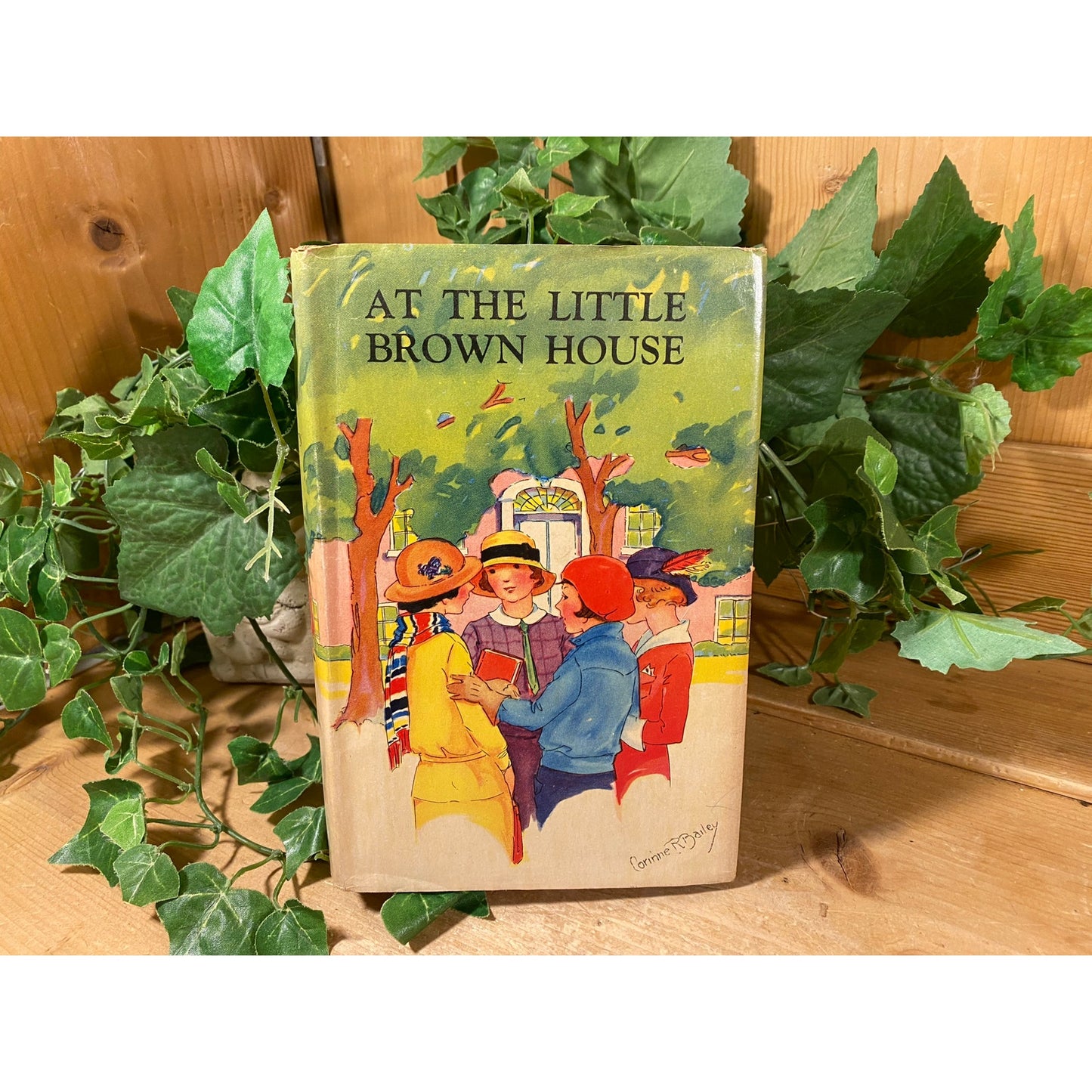 Vintage Book: At the Little Brown House | 1930s | Ruth Alberta Brown | Hardcover Novel Fiction | Small Town Rural | Saalfield Publishing