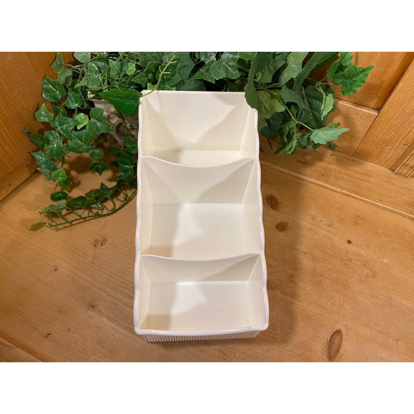 Vintage White Tupperware 3-Tier Spice Holder | Plastic Spice Organizer Shelf | Midcentury Modern | 1970s Kitchen | Tupperware Spice Rack