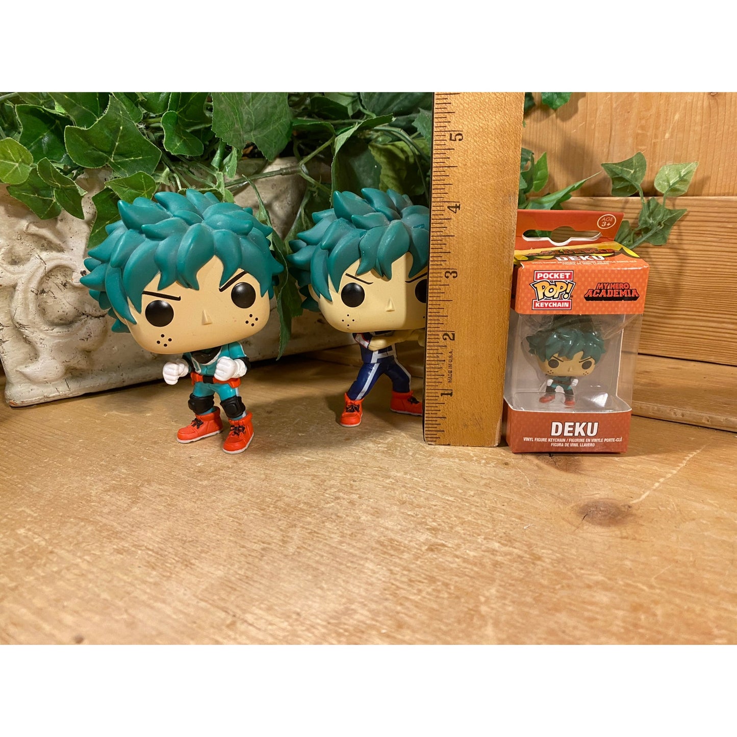 Funko Pop! Deku Vinyl Figures (2) and Keychain - Set of 3 | Izuku Midoriya | Collectible Vinyl Anime Figures | Blue Spiky Hair Dolls