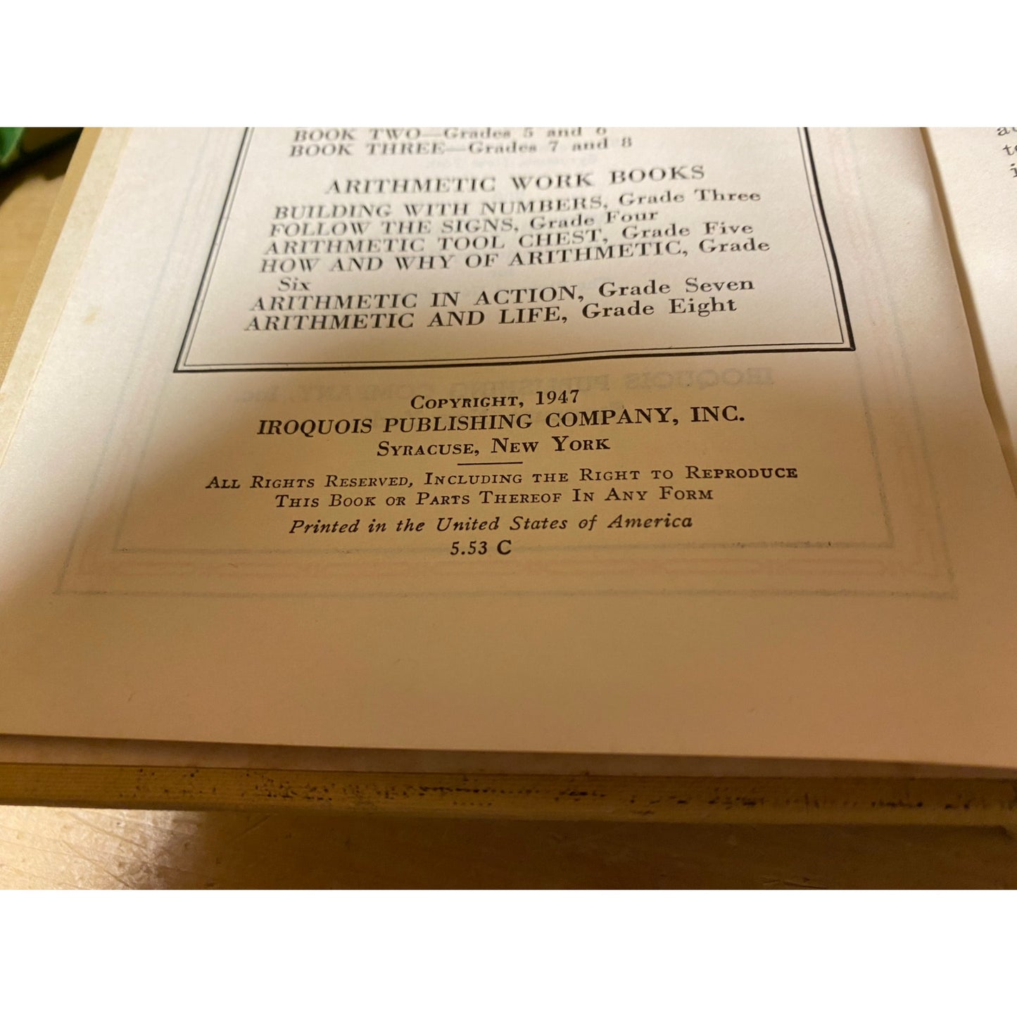 Vintage Book: Iroquois New Standard Arithmetics - Grade 6 | Patton and Young | 1928 | Elementary Text Book | Vintage Math Book | Hardcover Book | Syracuse, New York