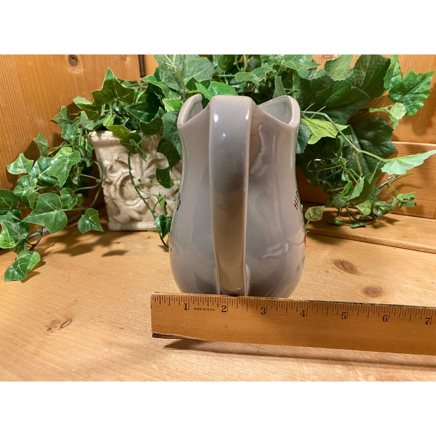 Vintage Hiram Walker Ten High Kentucky Bourbon Pitcher | Gray Ceramic Pitcher | Vintage Advertising | 1960s | Midcentury Barware | Academia