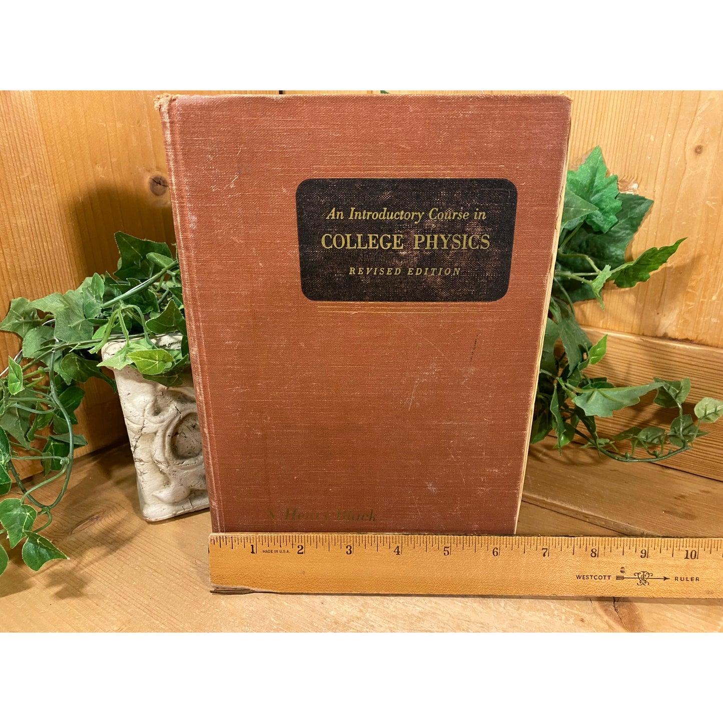 Vintage Hardcover Text Book: An Introductory Course In College Physics | 1941 | Hardcover Science Textbook | Macmillan | Vintage Text Book