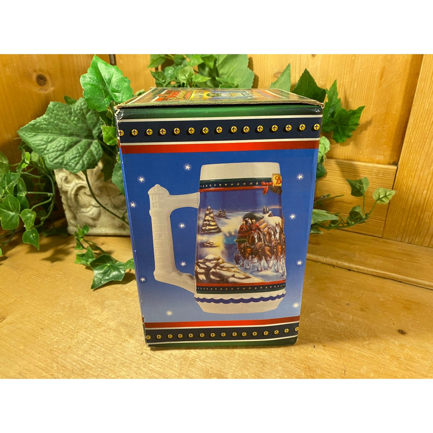 Vintage Ceramic Budweiser Stein In Original Box | 2002 | Budweiser Clydesdale Horses | Guiding the Way Home | Beer Stein | Retro Barware