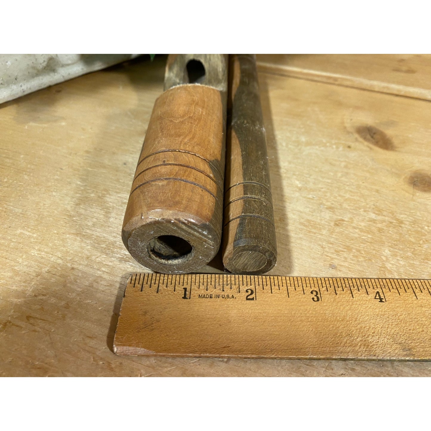 Vintage Wooden Percussion Sticks | Large Hollow Body, Small Striker | African Percussion Sticks | Drumming | Claves | Percussion Instruments
