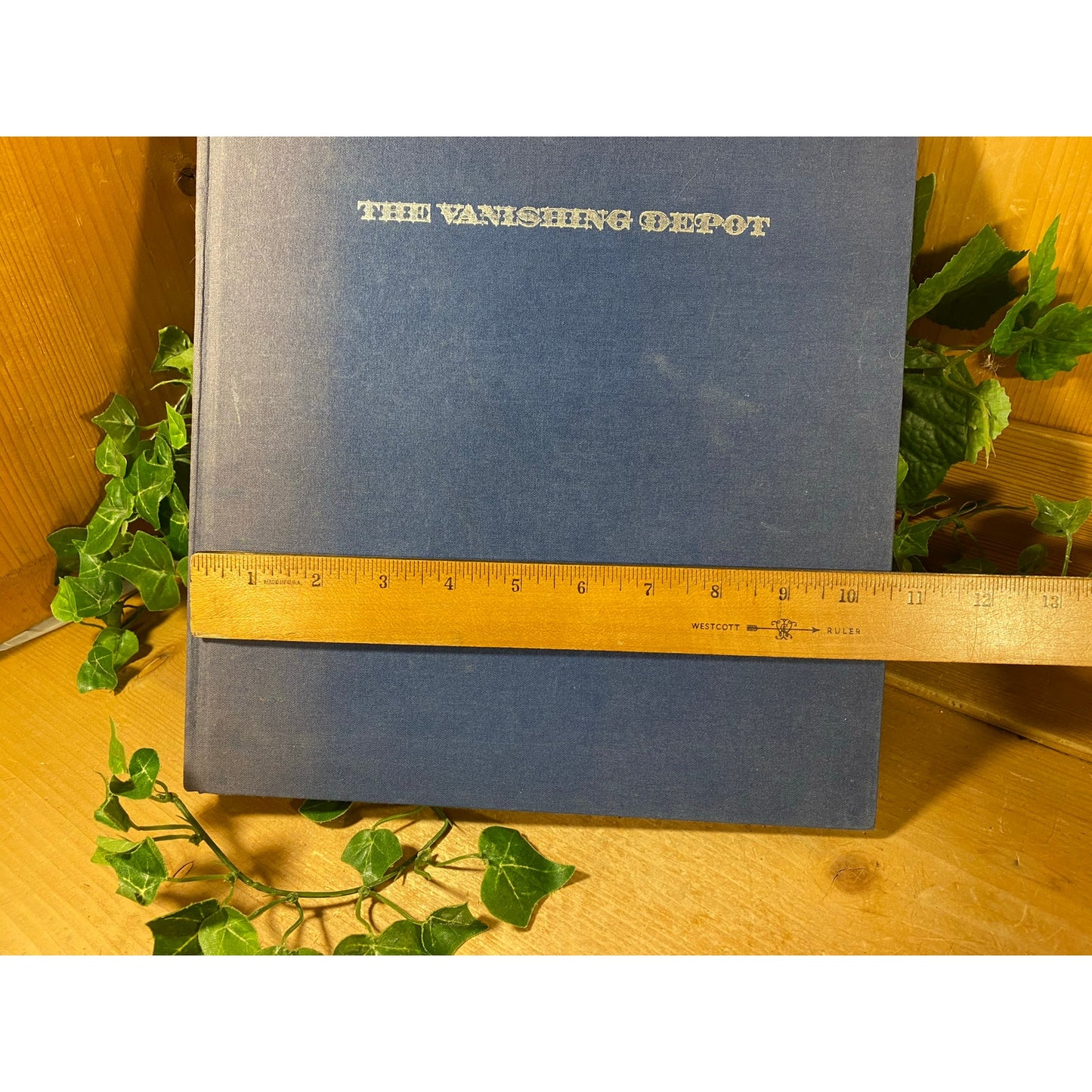 Vintage Art Book: The Vanishing Depot | 1973 | Written and Illustrated by Ranulph Bye | Paintings of Old Train Depots | Blue Hardcover