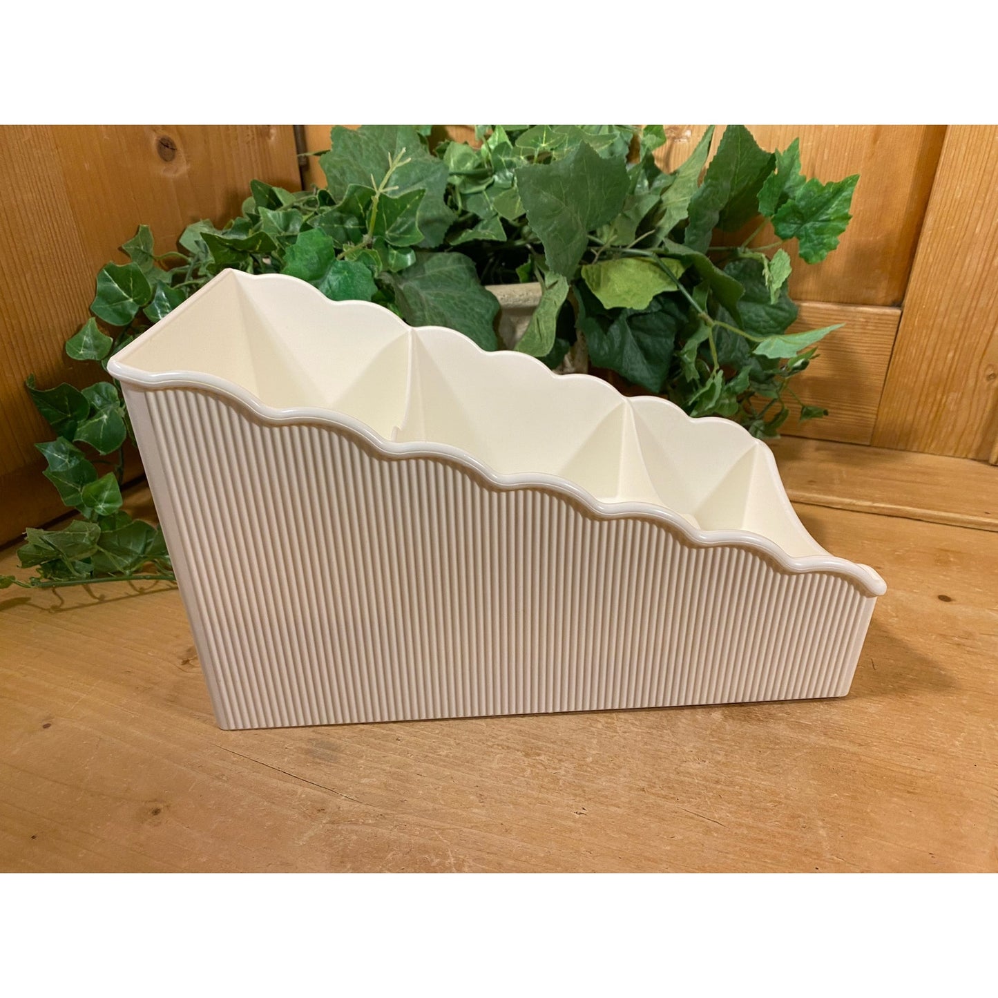 Vintage White Tupperware 3-Tier Spice Holder | Plastic Spice Organizer Shelf | Midcentury Modern | 1970s Kitchen | Tupperware Spice Rack