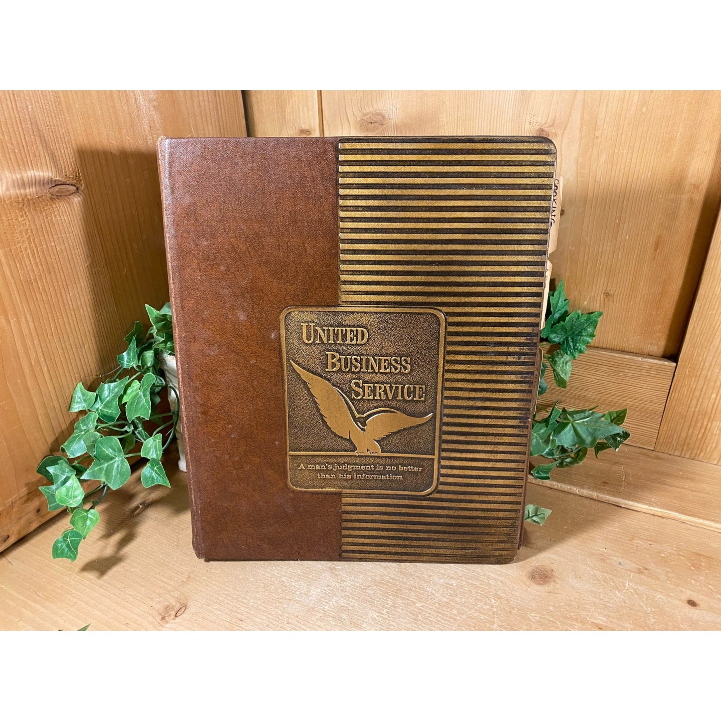 Vintage Three-Ring Binder: United Business & Investment Reports | Handwritten Notes | Vintage Book