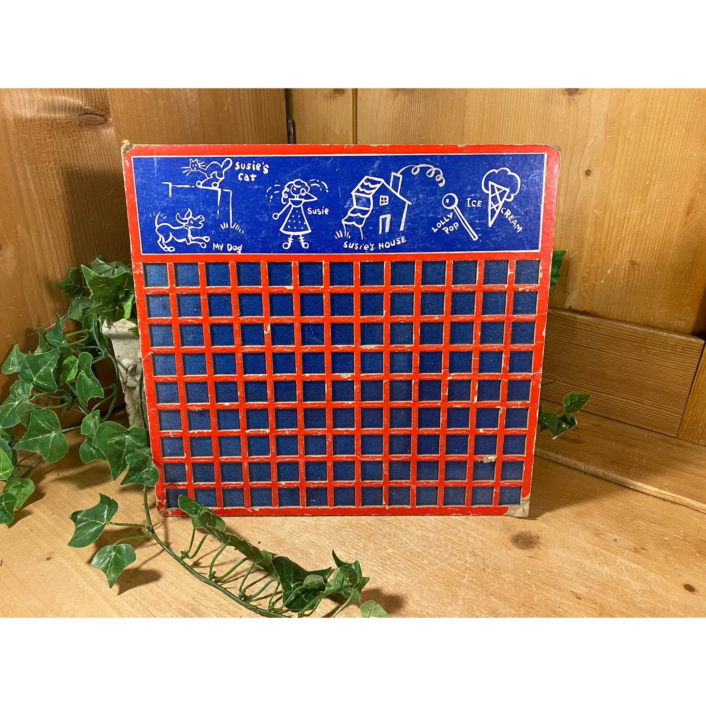 Vintage Suzie Says Board Game Board Grid | Classic Board Game | Suzie Says Game (grid only) | Vintage Ephemera | Classic Kids Boardgame