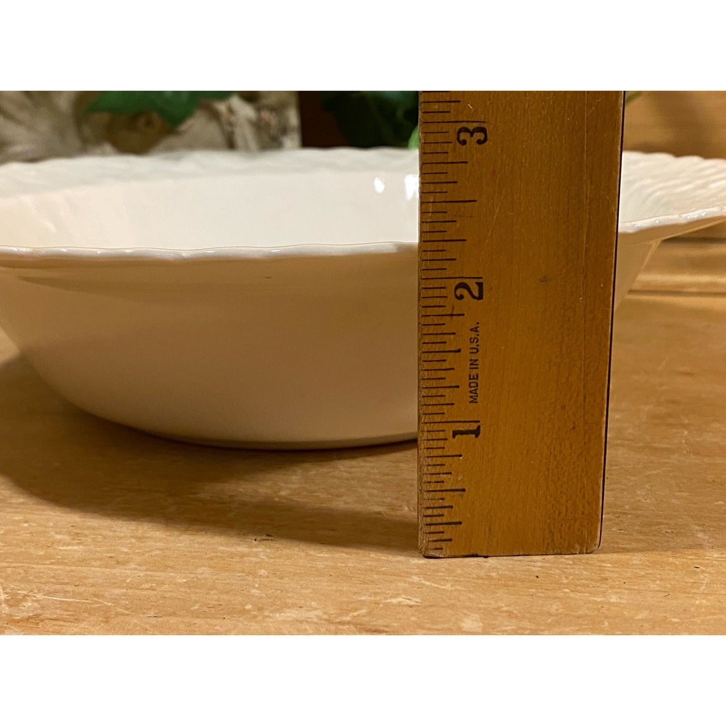 Vintage Steubenville Pottery Bowl | Rosepoint | Scalloped White Pottery Bowl | Shabby Chic Kitchen | Cottagecore Table Decor | Victorian