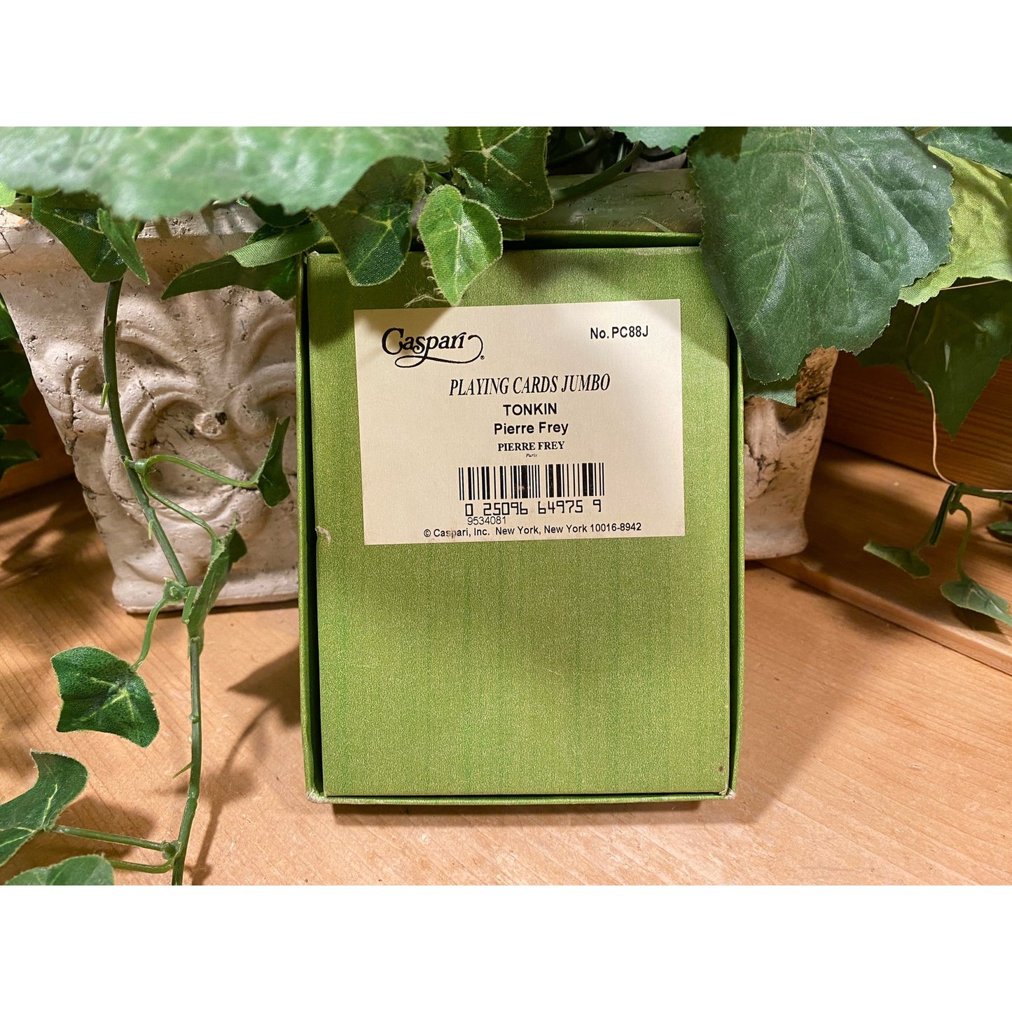 Vintage Double Deck of Jumbo Playing Cards | Caspari | Tonkin | Pierre Frey | Pink + Green Floral Playing Cards | New York, NY