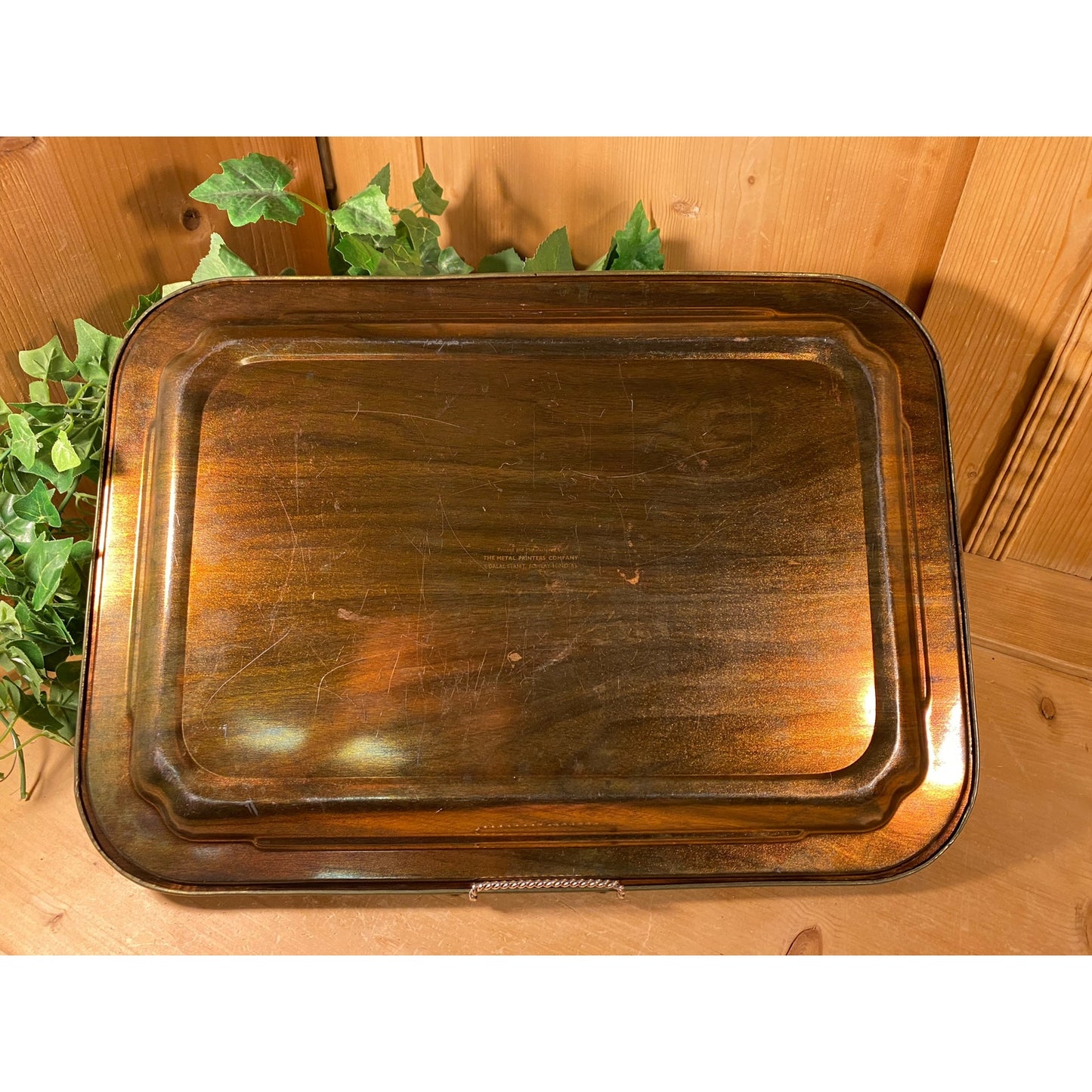 Vintage World Wonders Metal Serving Tray | EXPO | The Metal Printer's Company | Midcentury Modern Dining Tray with Photos of World Landmarks
