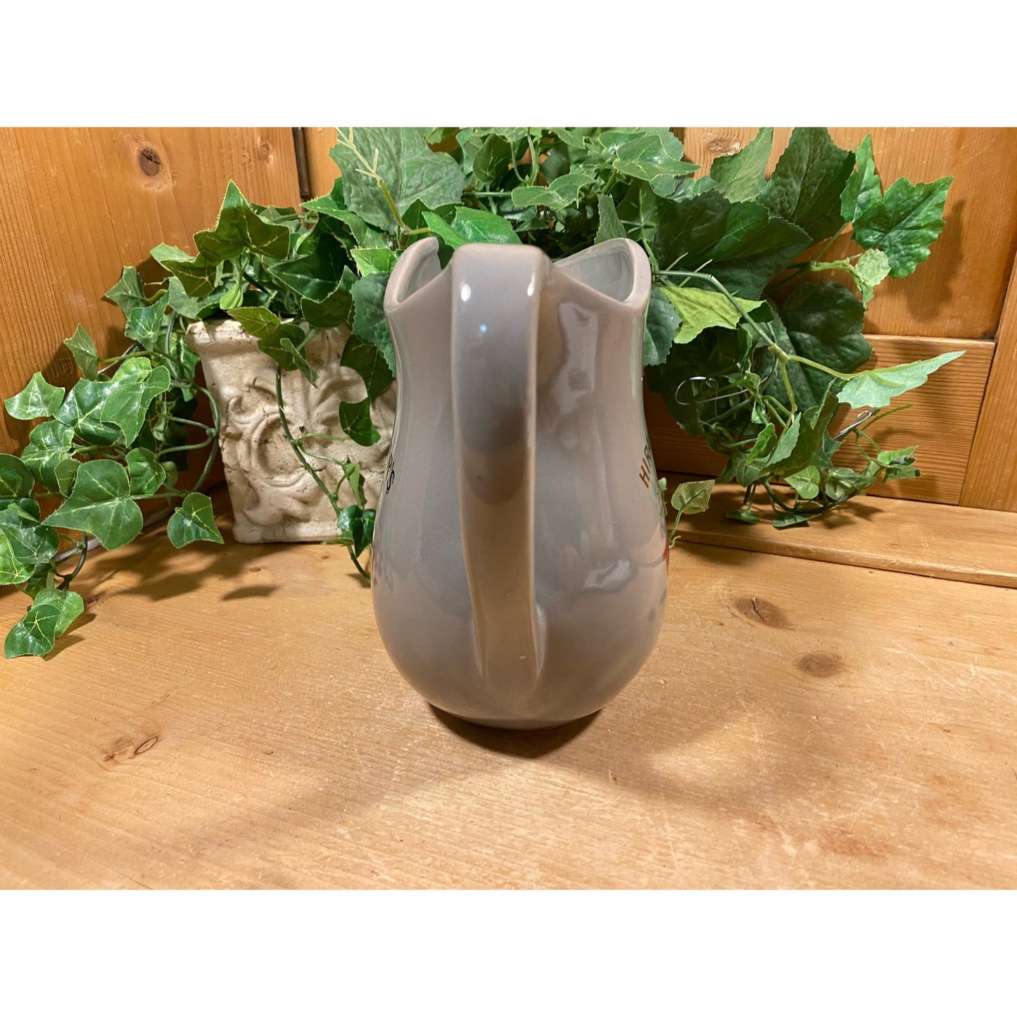 Vintage Hiram Walker Ten High Kentucky Bourbon Pitcher | Gray Ceramic Pitcher | Vintage Advertising | 1960s | Midcentury Barware | Academia
