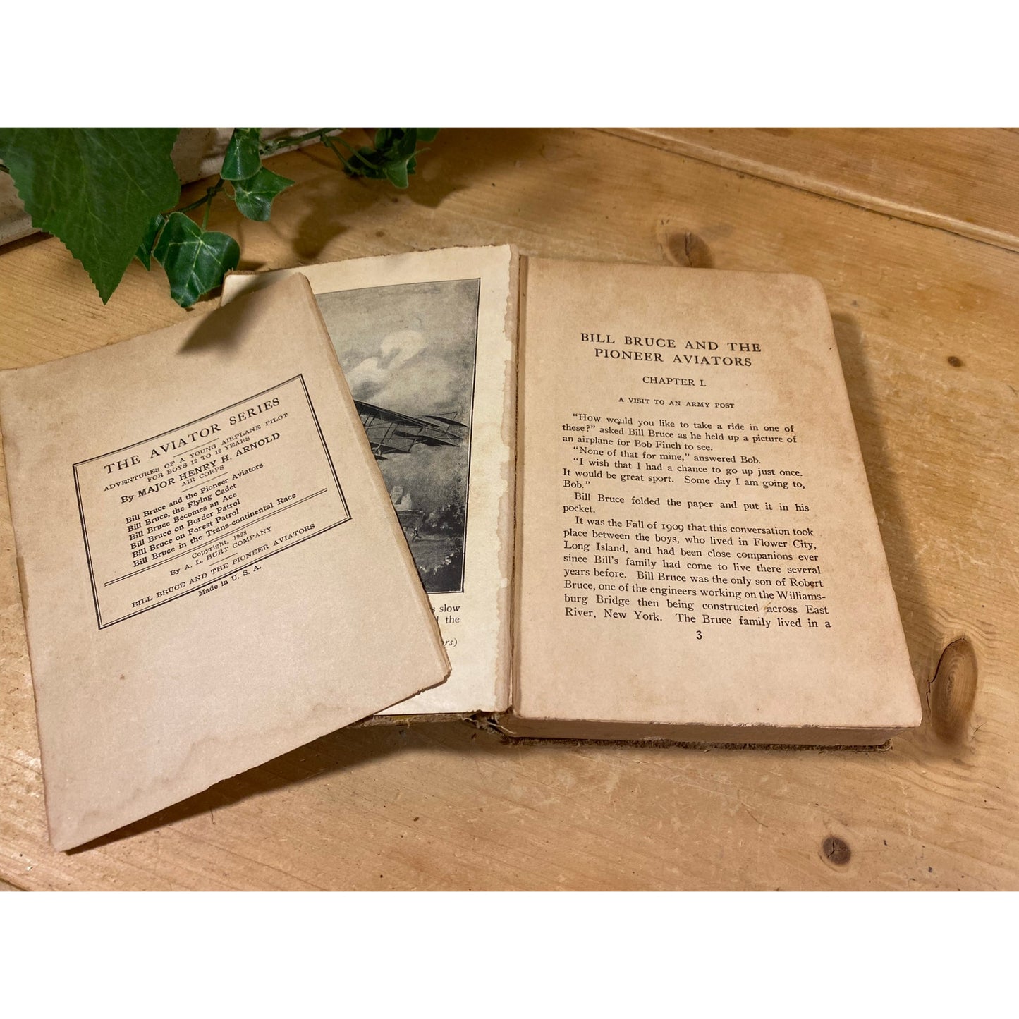 Vintage Book: Bill Bruce and the Pioneer Aviators | Henry H. Arnold | 1928 | Fiction | Hardcover | Bill Bruce Air Piolet Series | Aviation
