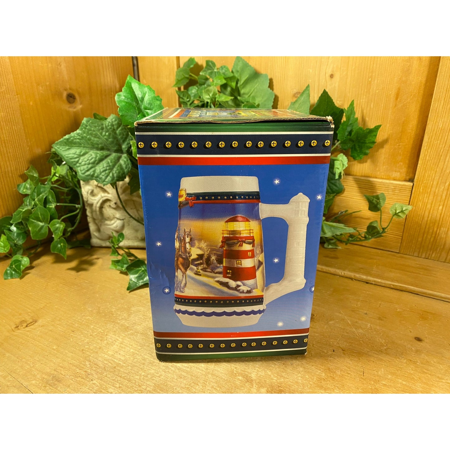 Vintage Ceramic Budweiser Stein In Original Box | 2002 | Budweiser Clydesdale Horses | Guiding the Way Home | Beer Stein | Retro Barware