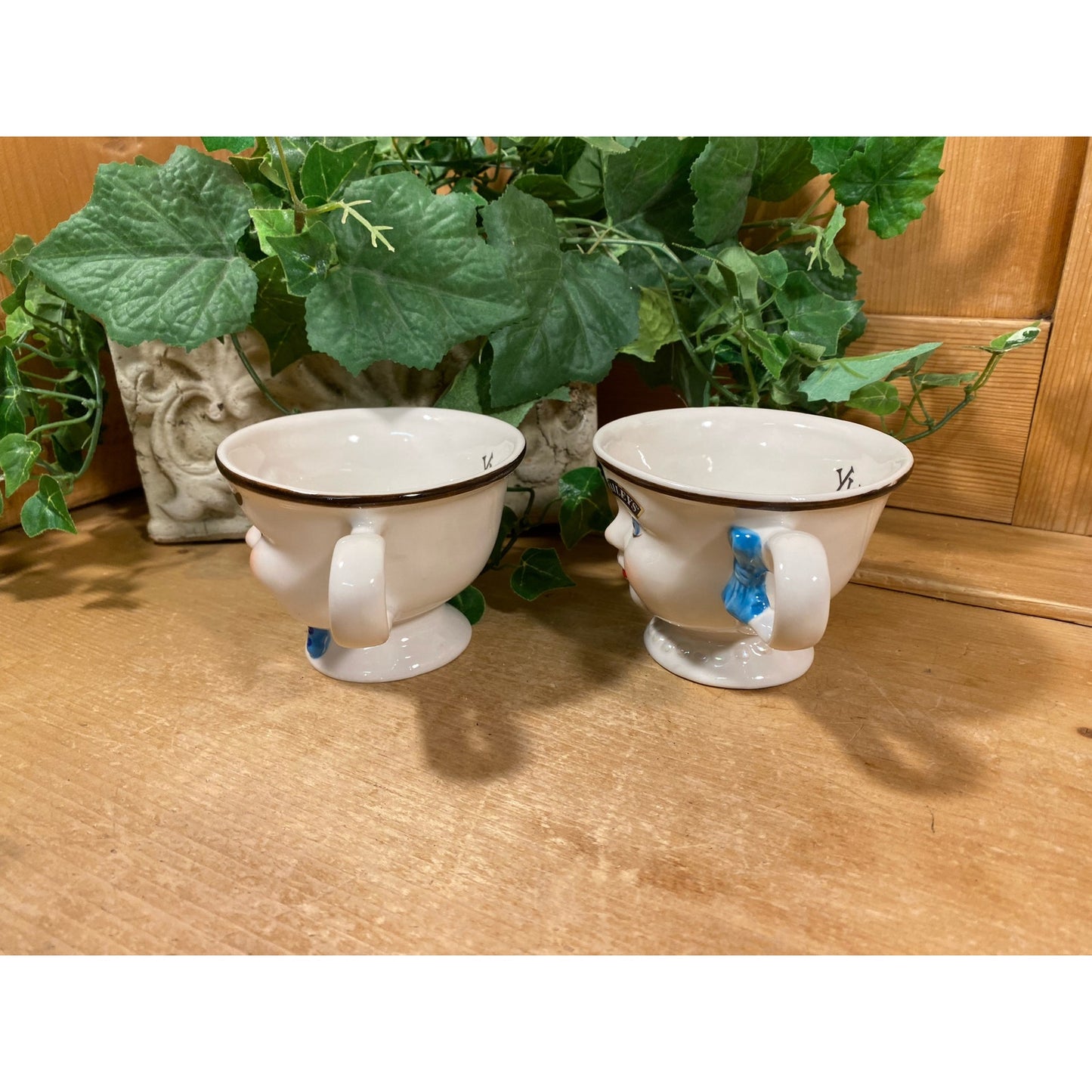 Vintage Baileys Irish Cream Winking Cups - Set of 2 | Winking Man Mug | Winking Lady Mug | Limited Edition 1996 | Yum | Baileys Face Teacups