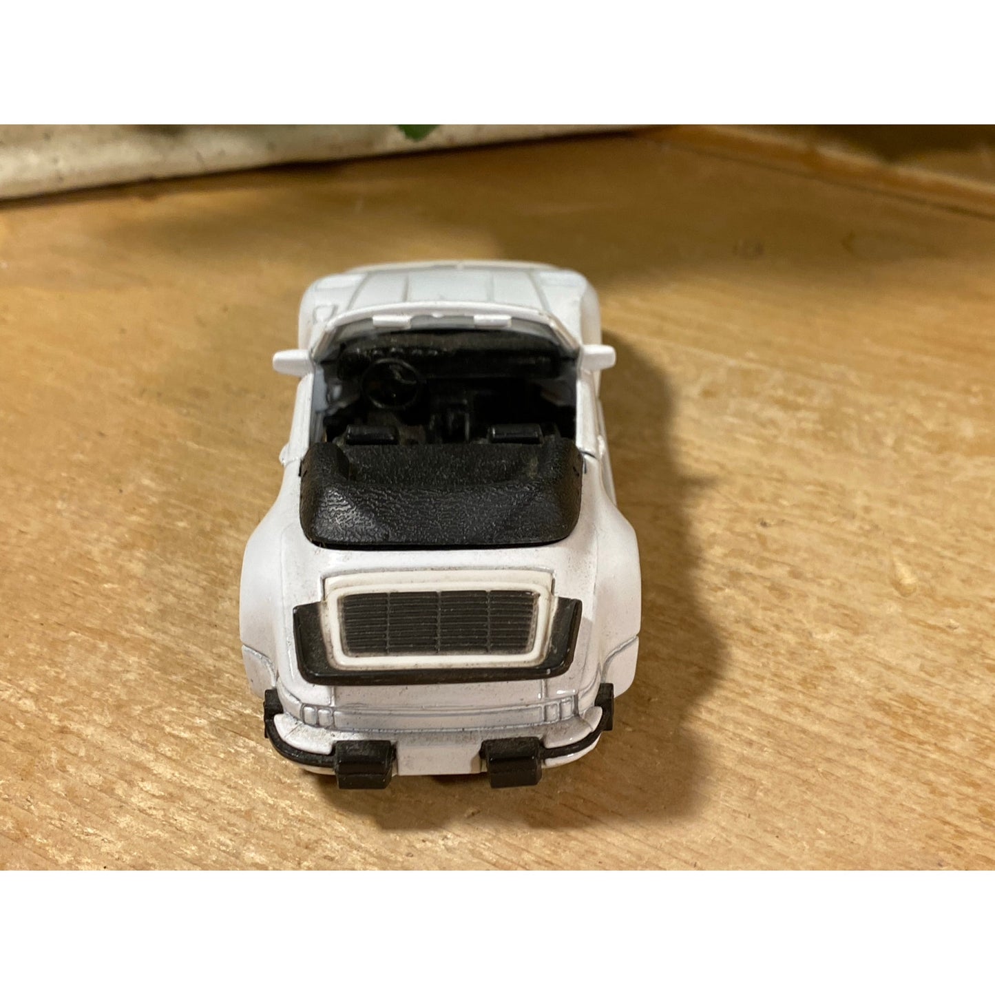 Vintage Toy Car | White Convertible Porsche 911 Turbo Flat Nose Cabriolet | MC Toys | 1:36 Scale Model Car | Collectible Miniature Car
